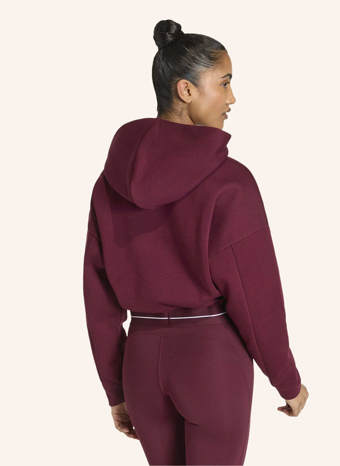 adidas HYPERGLAM CROPPED HOODIE: ROT