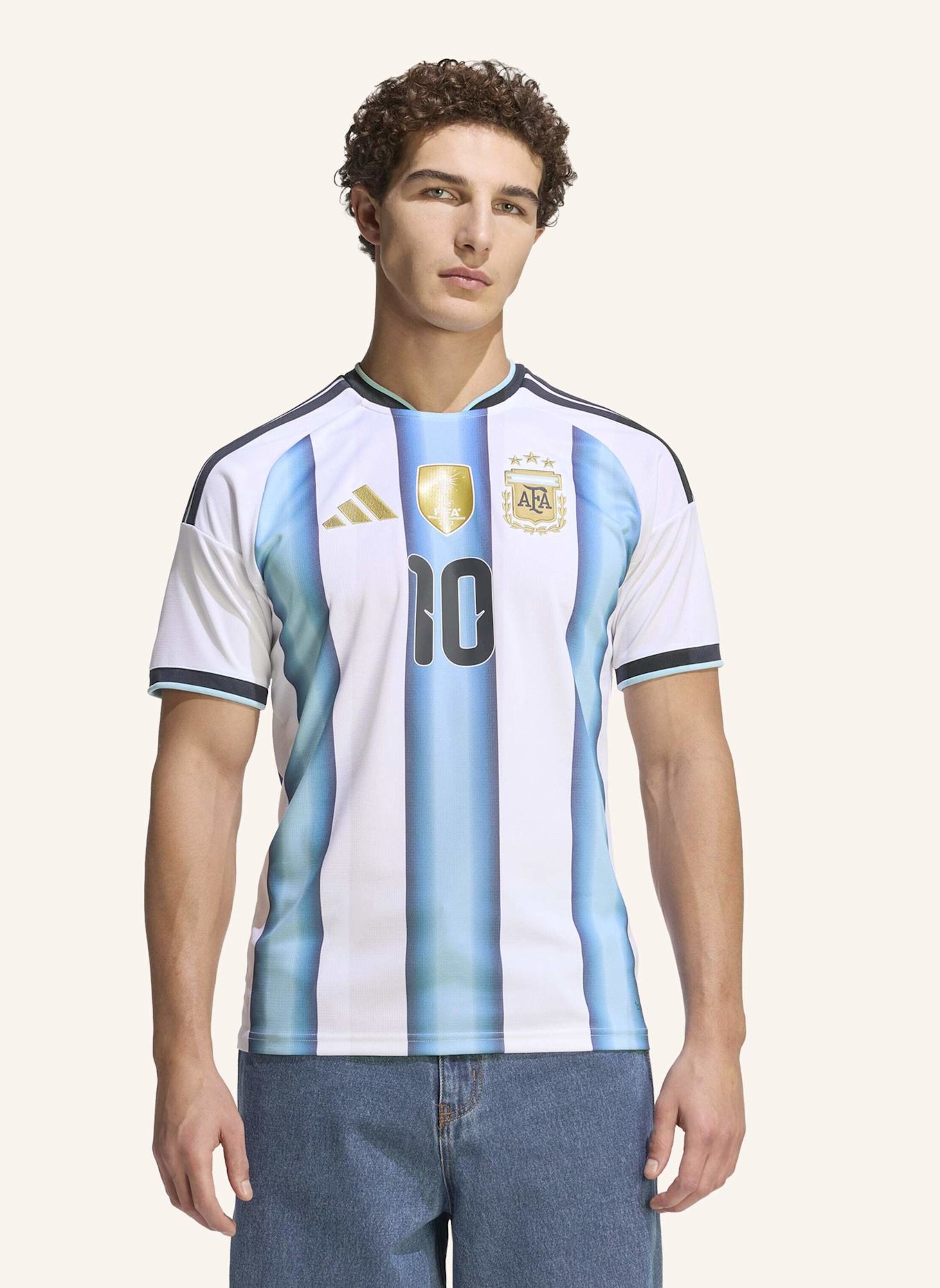 adidas ARGENTINIEN 26 MESSI HEIMTRIKOT: WEISS/ BLAU
