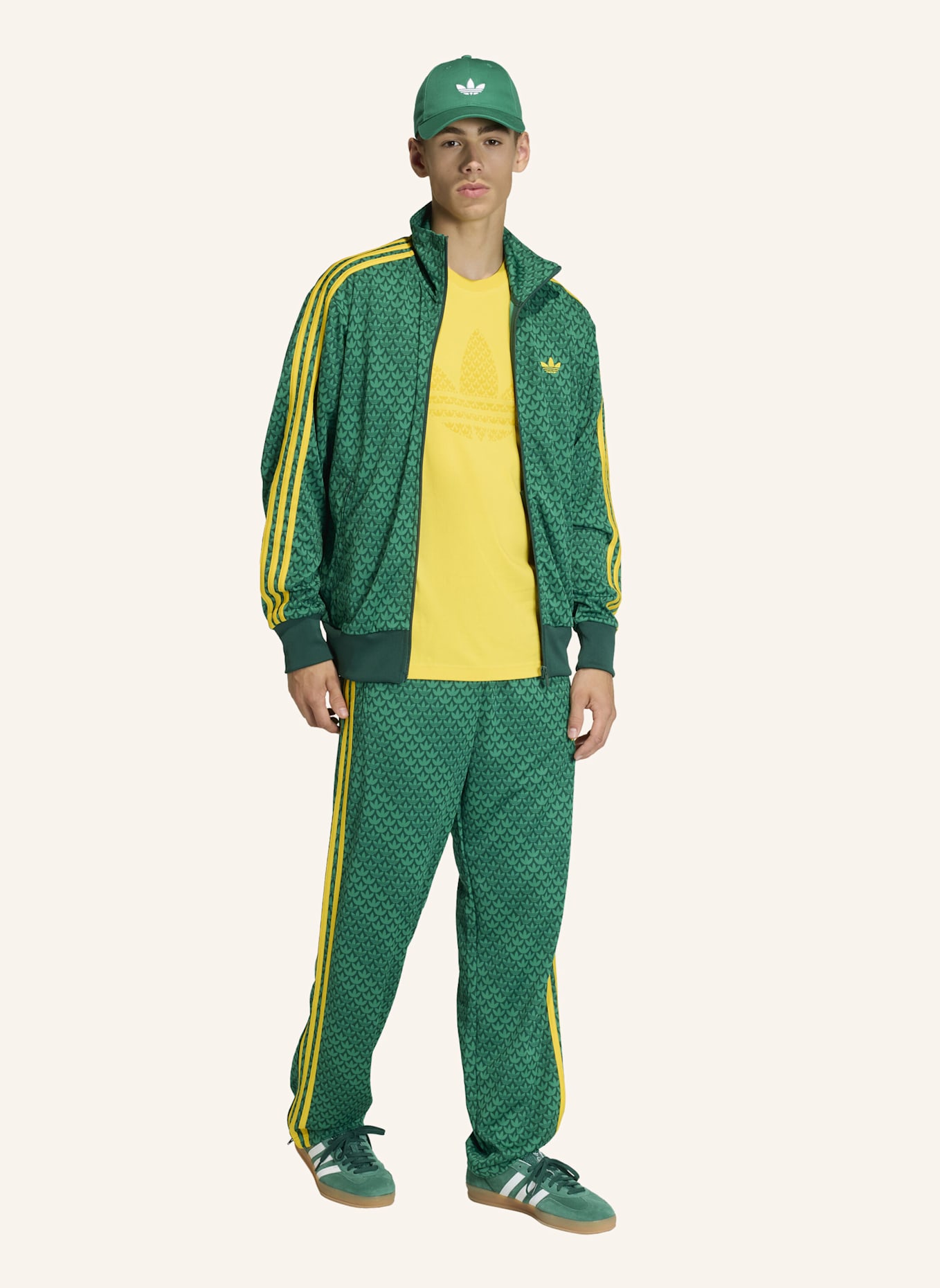 adidas Originals FIREBIRD LOOSE MONOGRAMM TRAININGSHOSE: GRÜN
