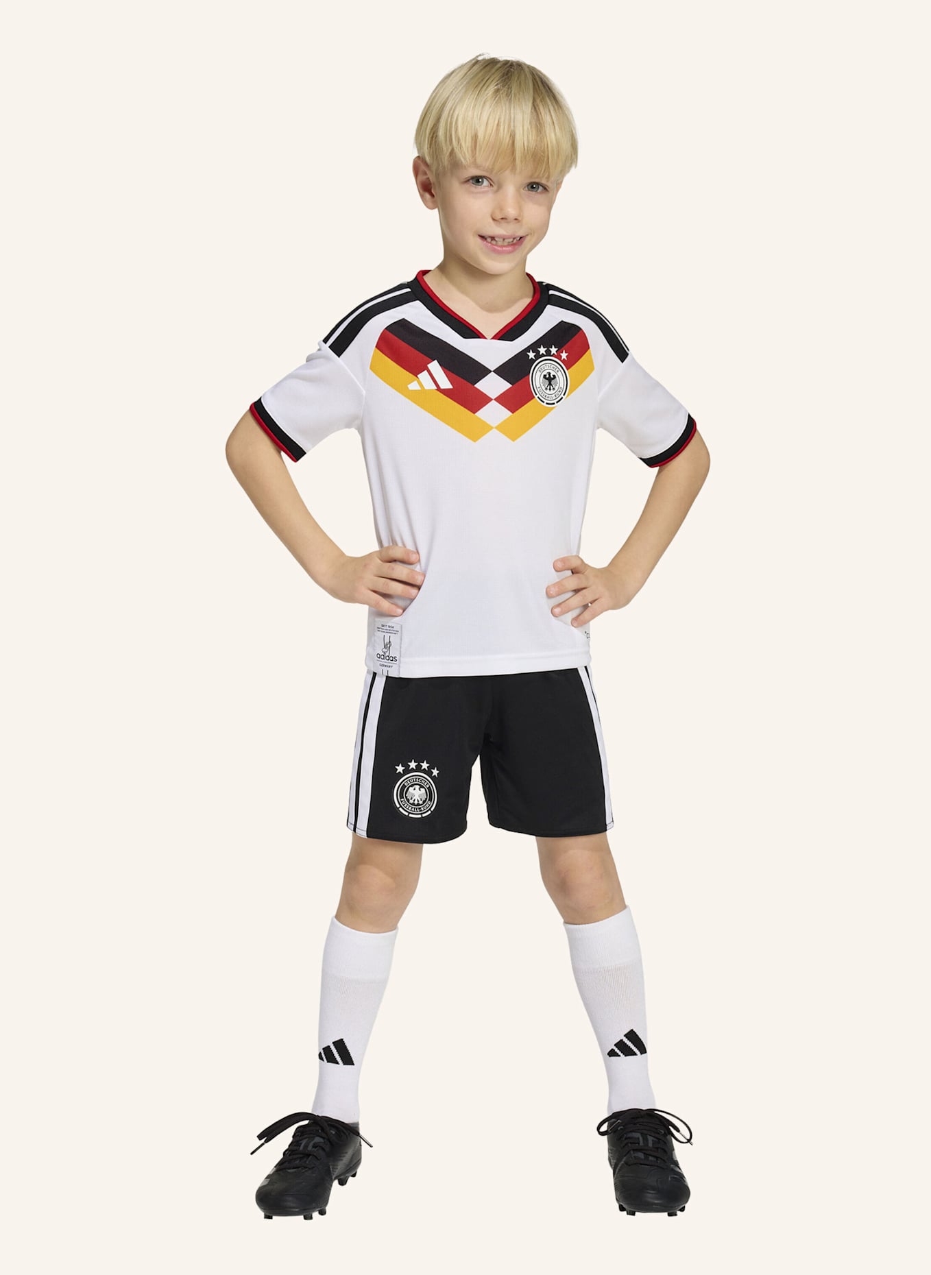 adidas DEUTSCHLAND 26 KIDS HEIM-SET: WEISS