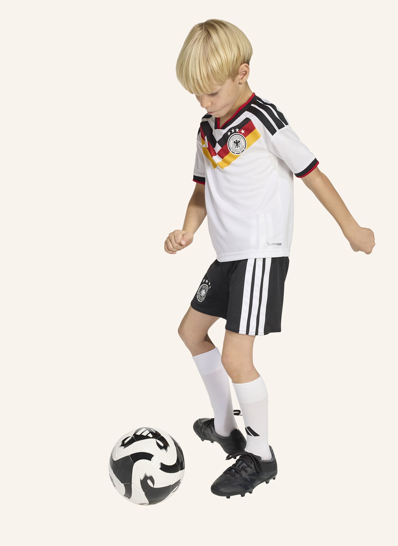 adidas DEUTSCHLAND 26 KIDS HEIM-SET: WEISS