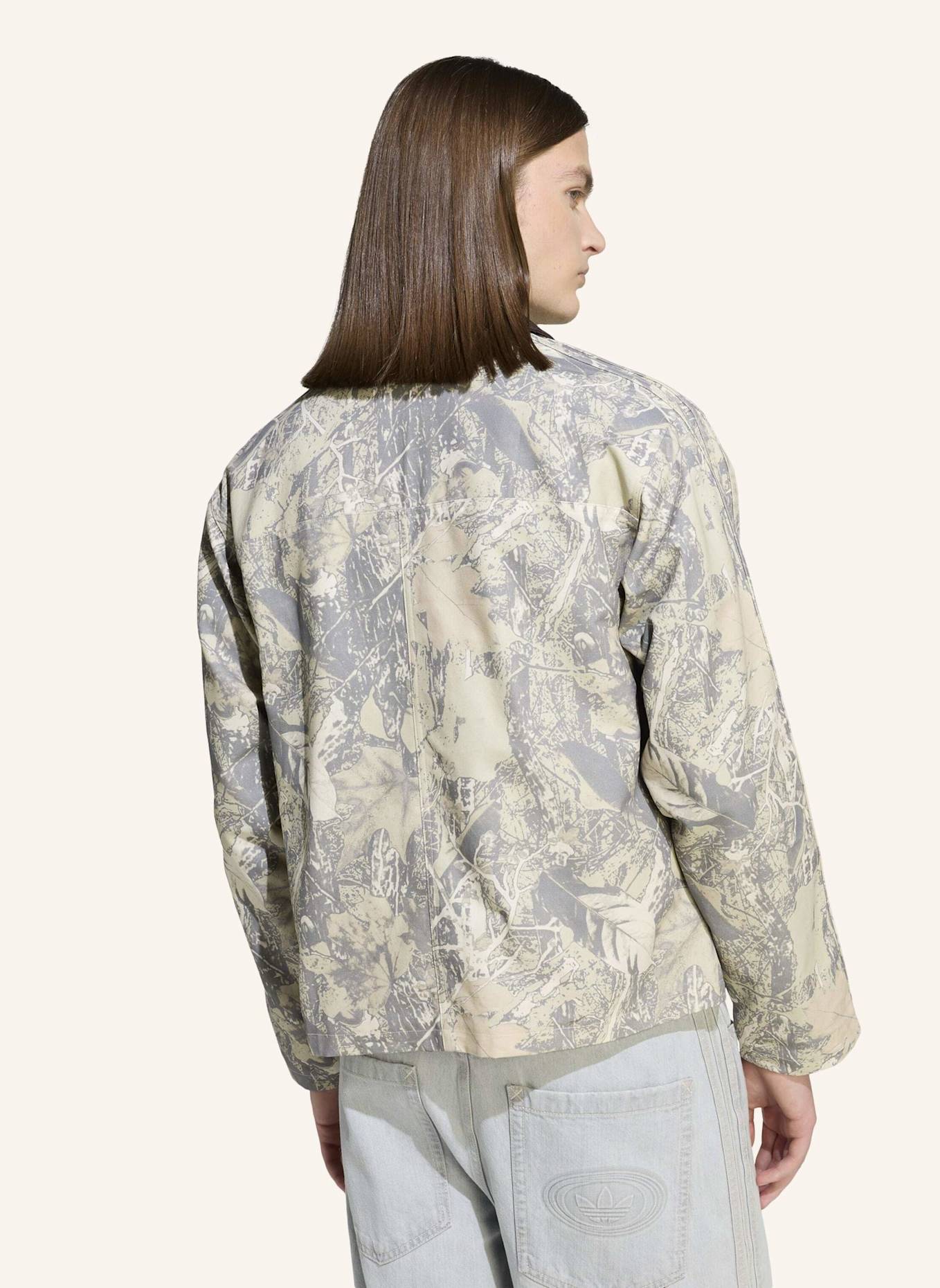 adidas Originals ORIGINALS WORKWEAR CANVAS-JACKE: GRAU/ BEIGE