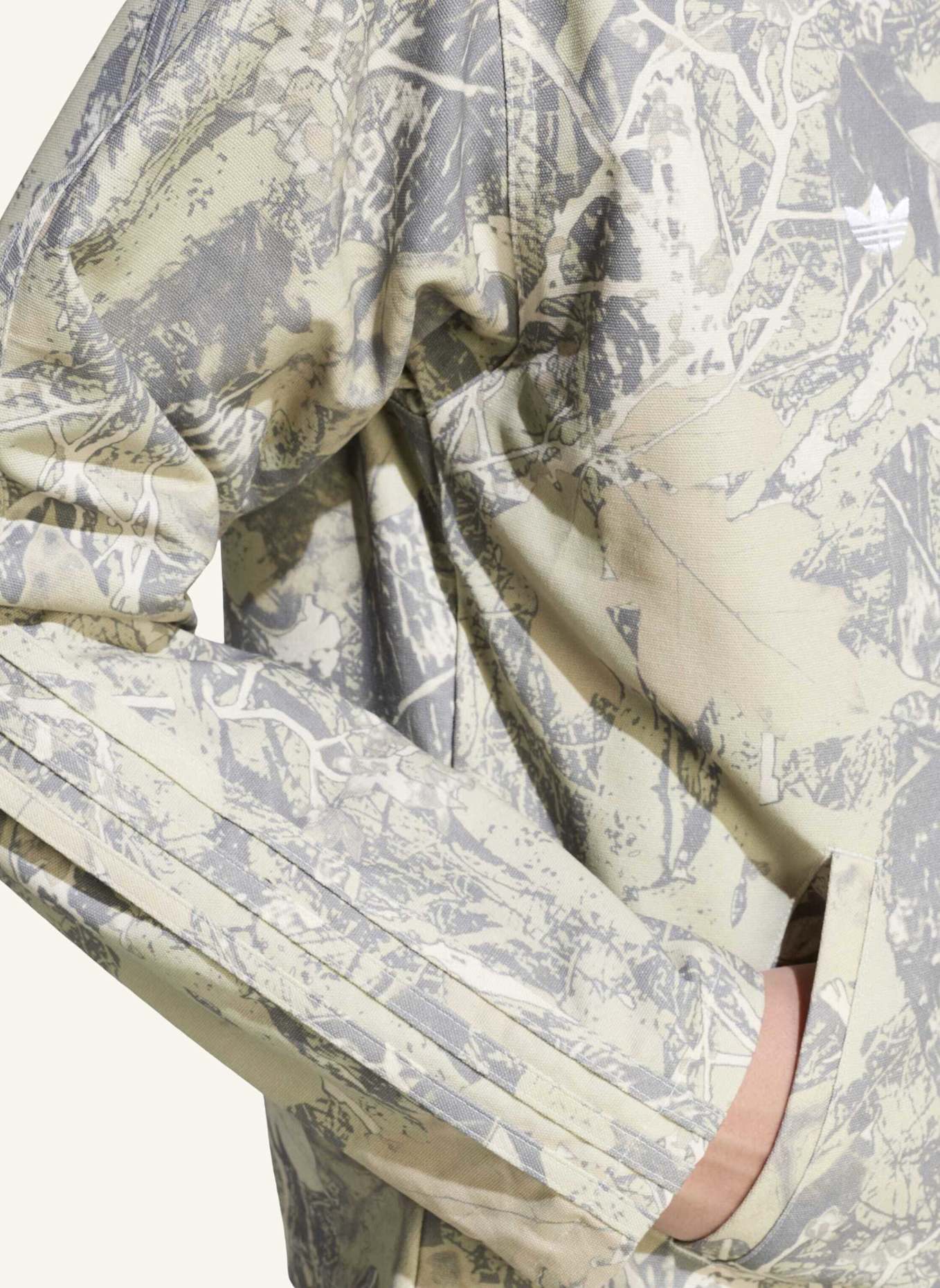 adidas Originals ORIGINALS WORKWEAR CANVAS-JACKE: GRAU/ BEIGE