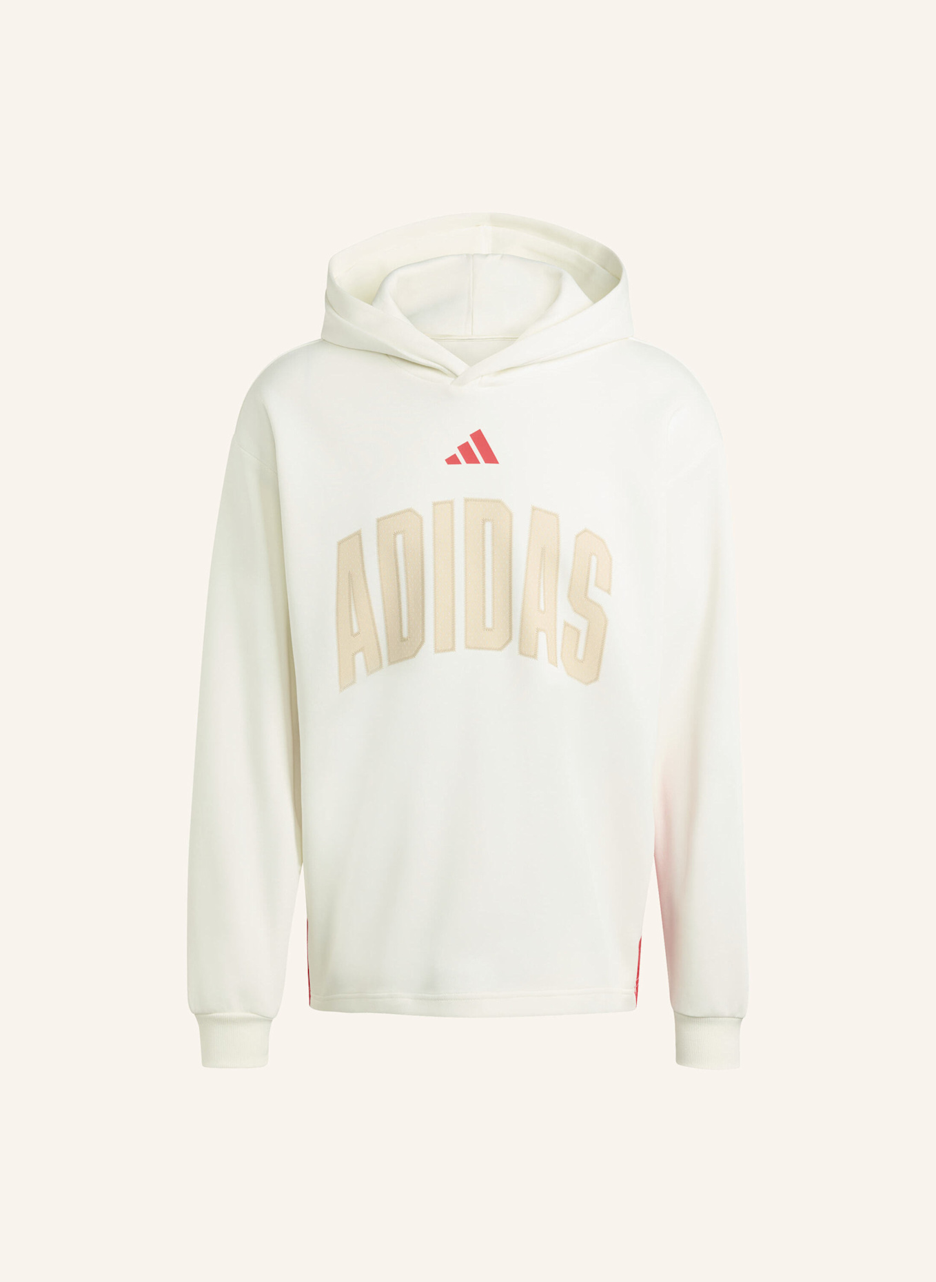 adidas STADIUM GRAPHIC HOODIE.: WEISS/ ROT