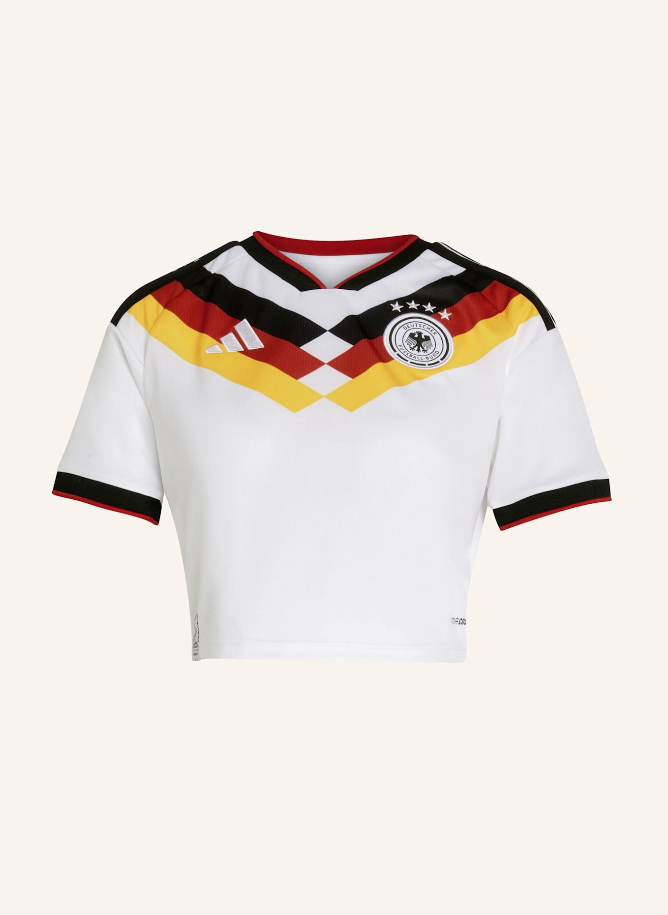 adidas KÜRZER GESCHNITTENES DEUTSCHLAND 26 HEIMTRIKOT: WEISS