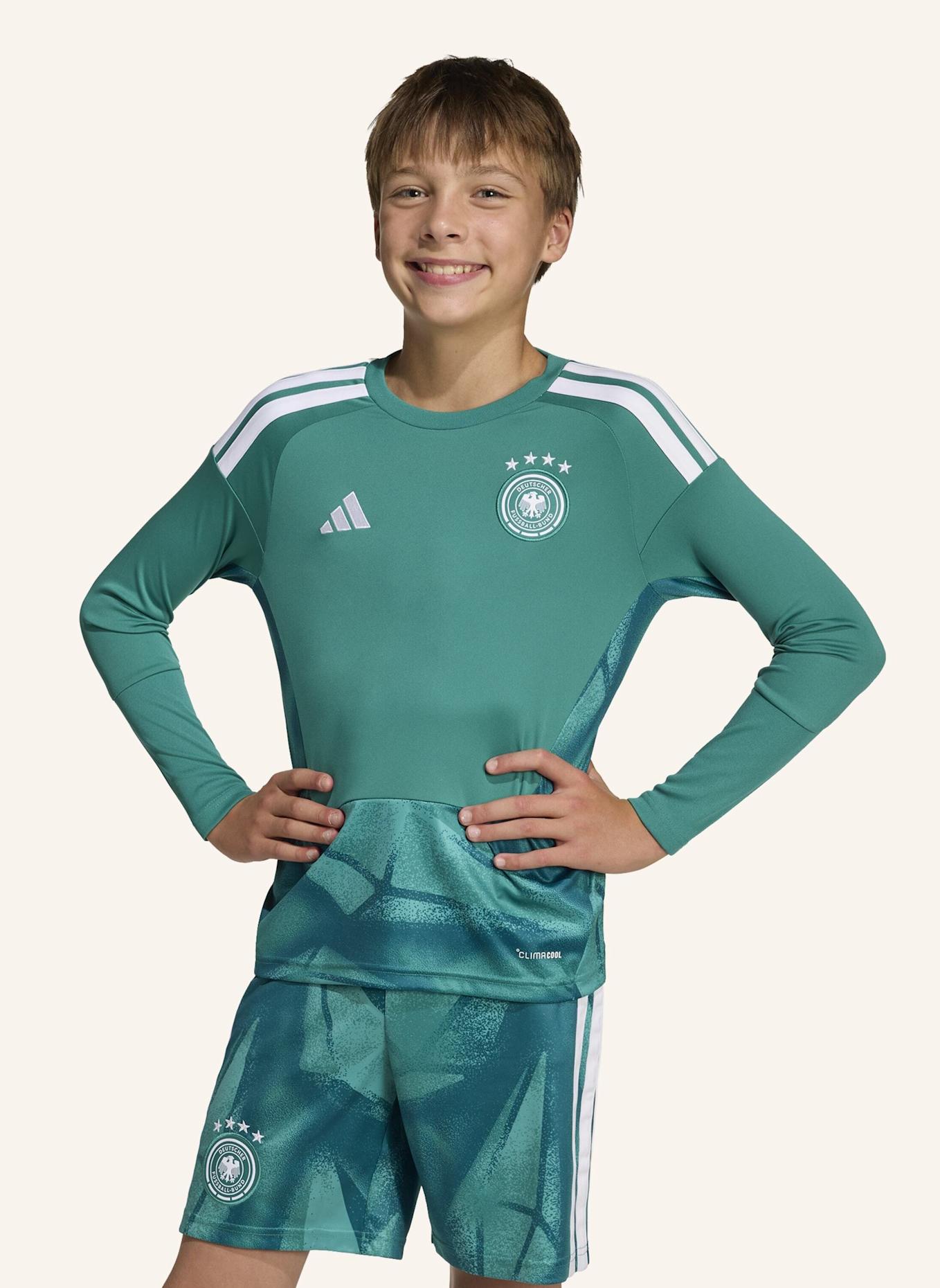 adidas DEUTSCHLAND 26 LANGÄRMELIGES TORWART-HEIMTRIKOT KIDS: GRÜN