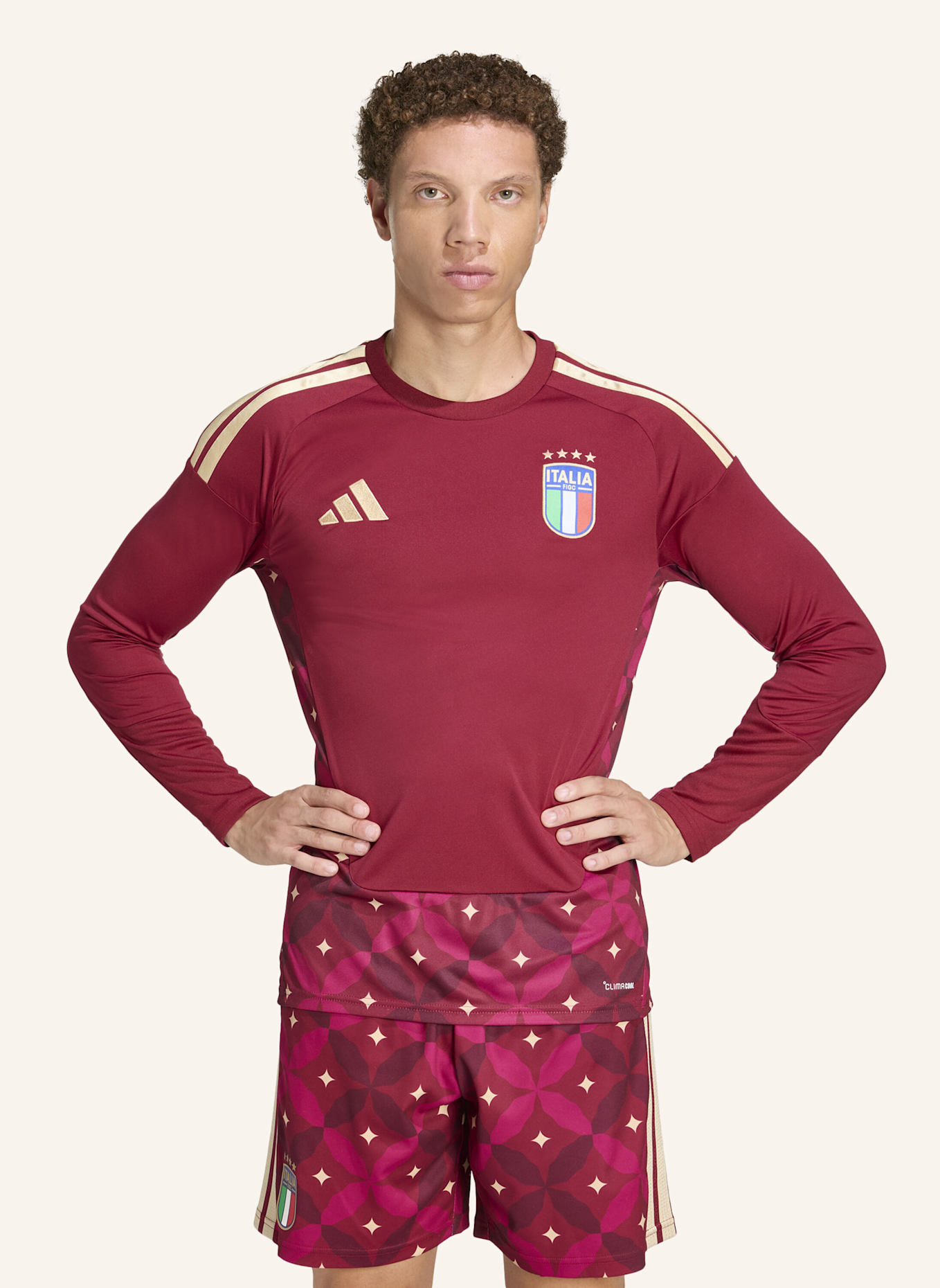 adidas ITALIEN 26 LONG SLEEVE HEIM-TORWARTTRIKOT: ROT