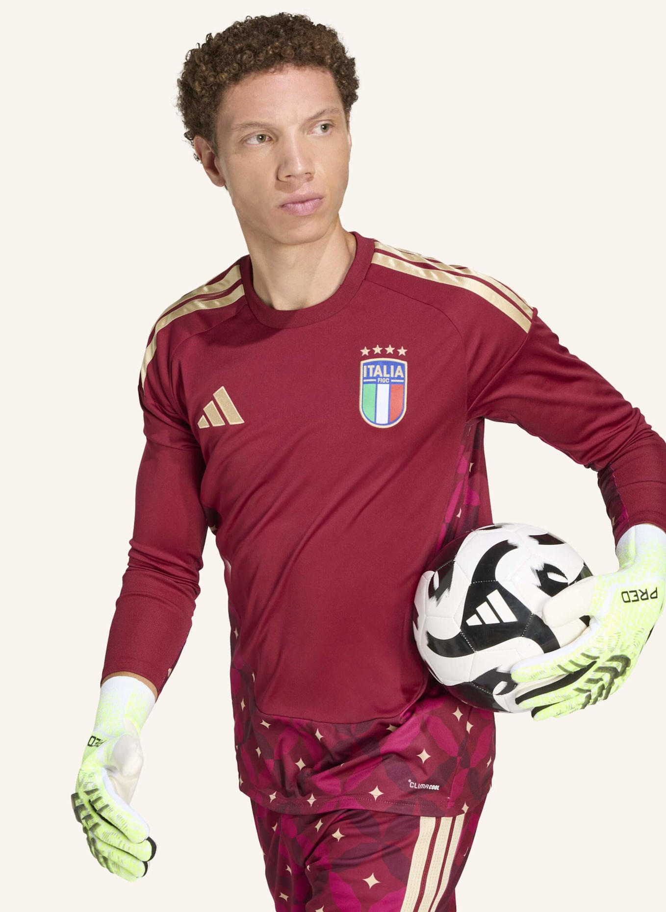 adidas ITALIEN 26 LONG SLEEVE HEIM-TORWARTTRIKOT: ROT
