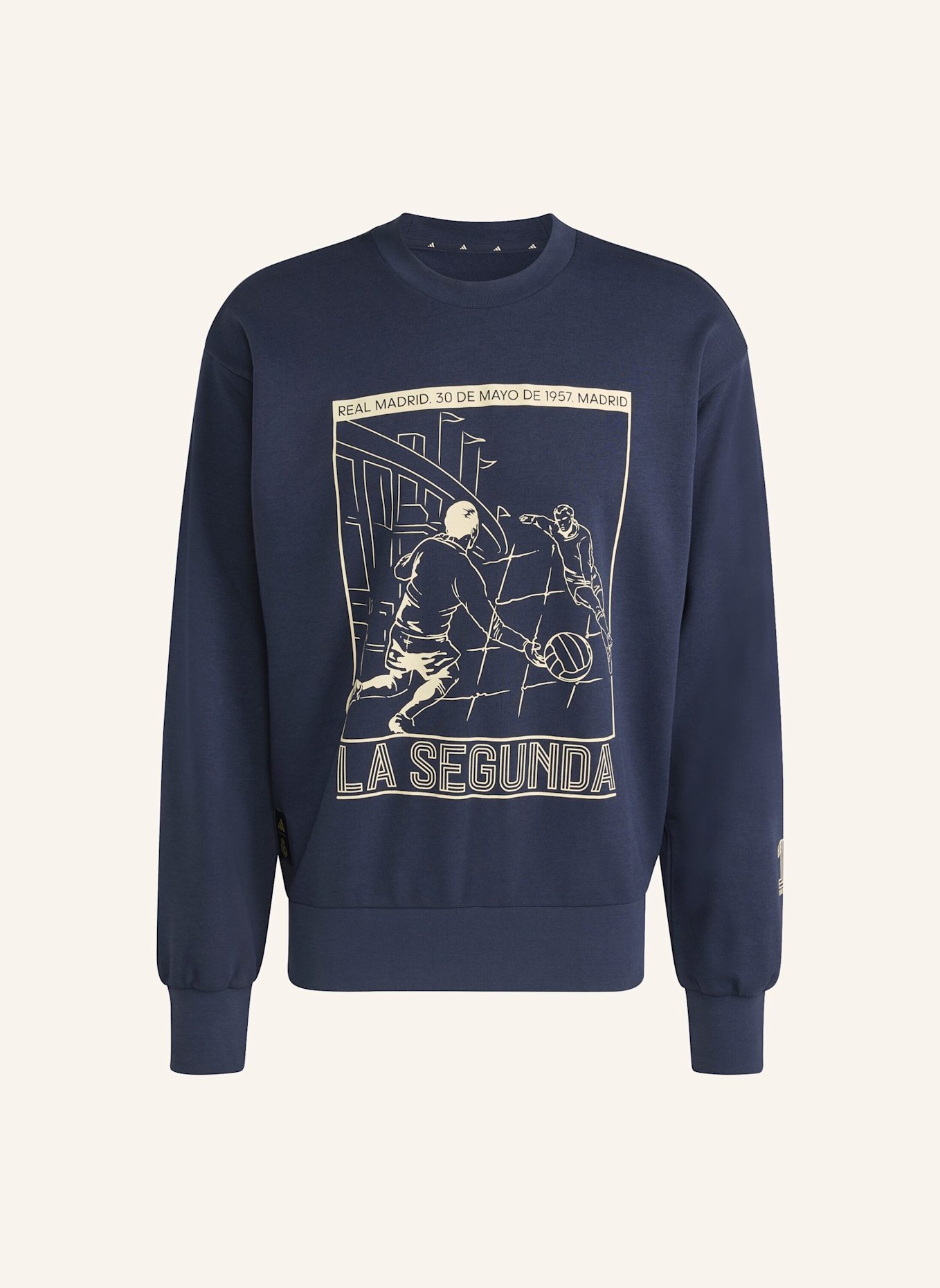 adidas REAL MADRID HERITAGE SWEATSHIRT: BLAU