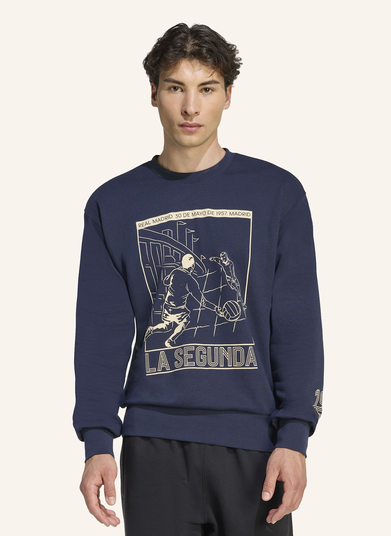 adidas REAL MADRID HERITAGE SWEATSHIRT: BLAU