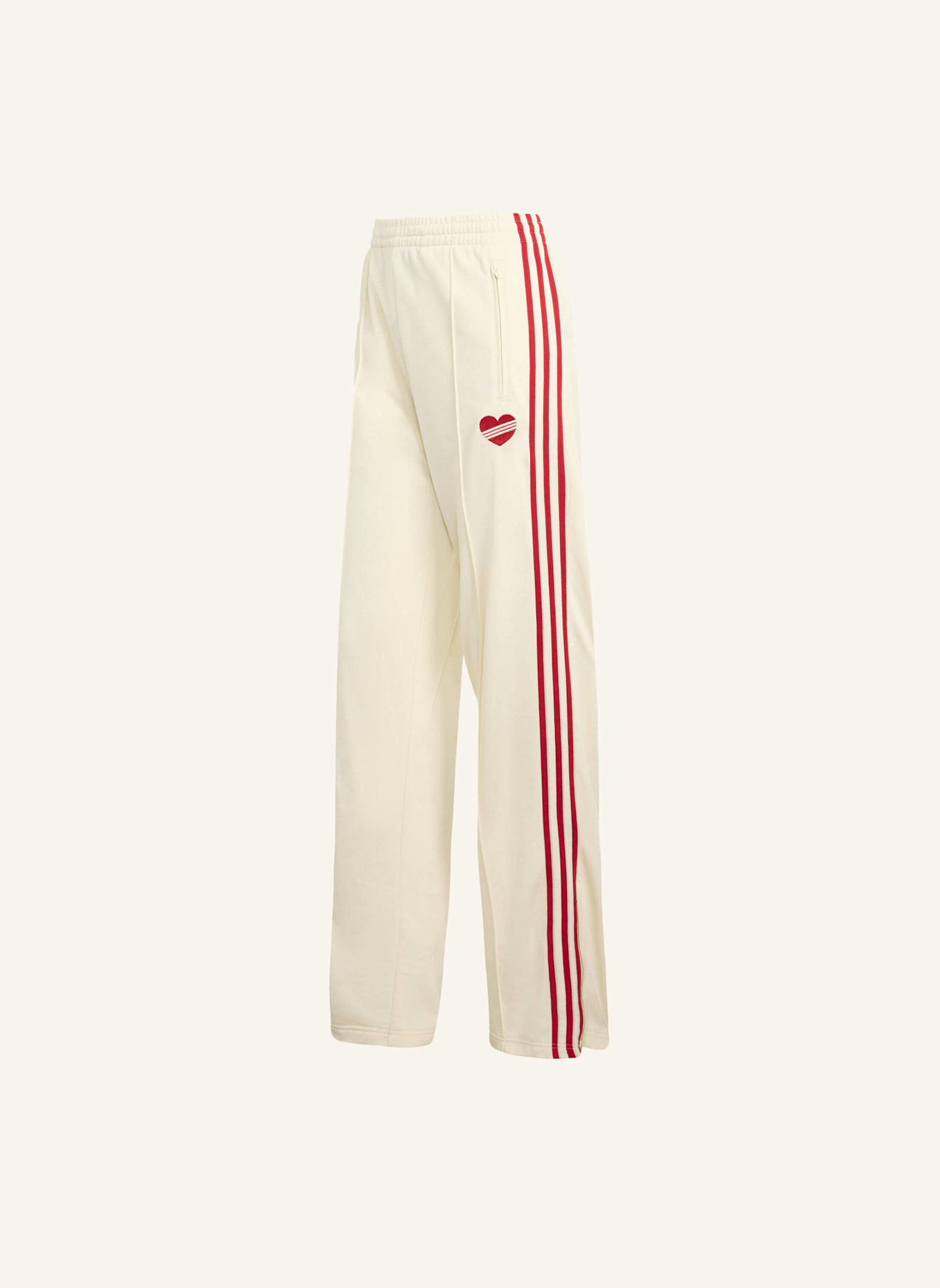 adidas Originals FIREBIRD TRAININGSHOSE, LOCKER GESCHNITTEN: WEISS/ ROT