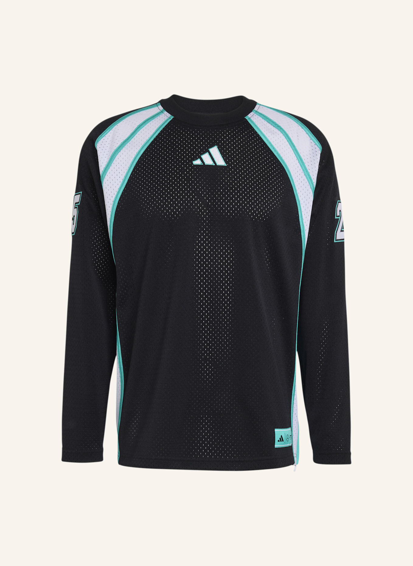 adidas MERCEDES - AMG PETRONAS FORMULA ONE TEAM LAS VEGAS LONGSLEEVE FÜR HERREN: SCHWARZ/ WEISS