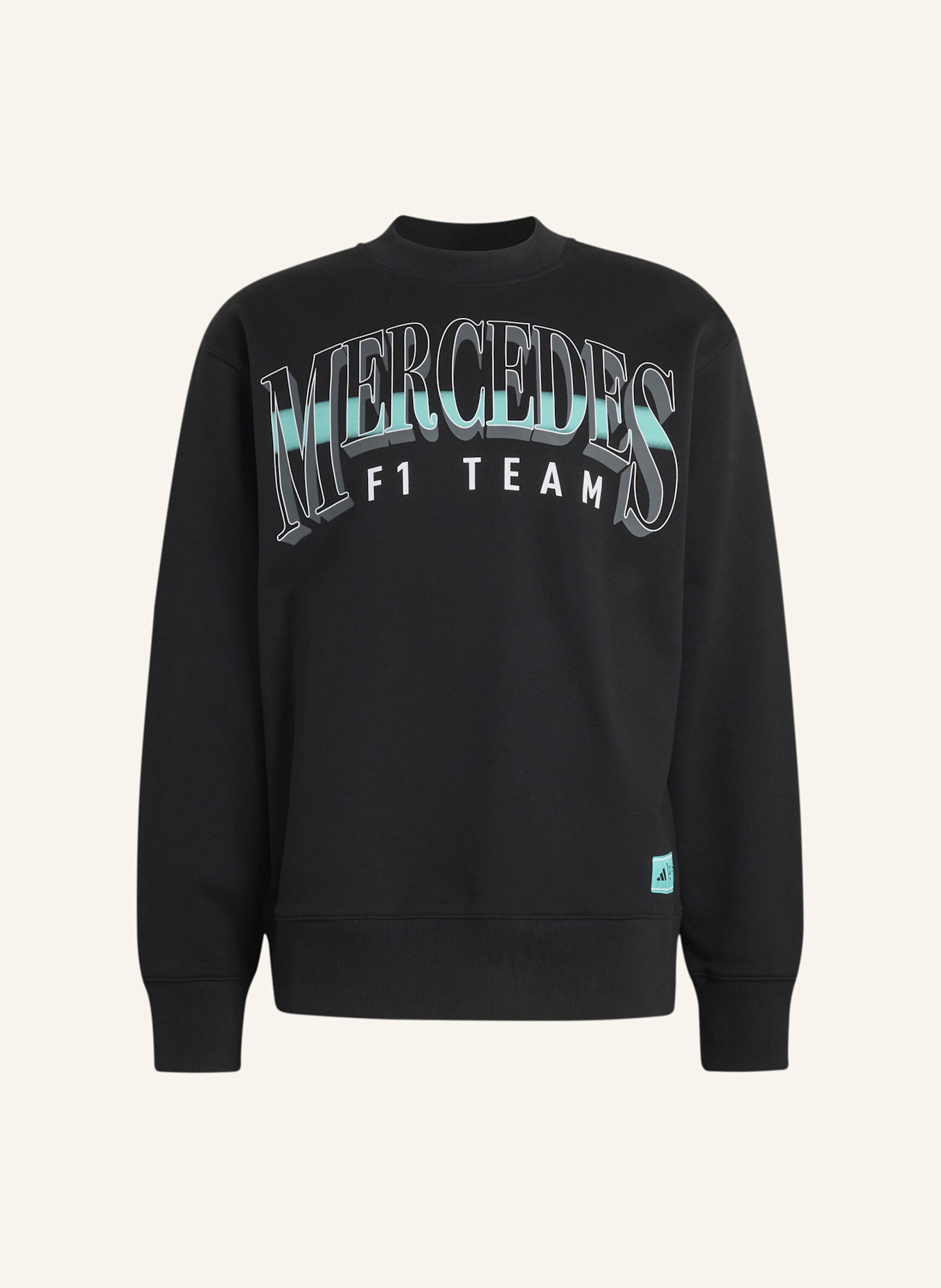 adidas MERCEDES - AMG PETRONAS FORMULA ONE TEAM LAS VEGAS SWEAT TOP MEN: SCHWARZ/ WEISS