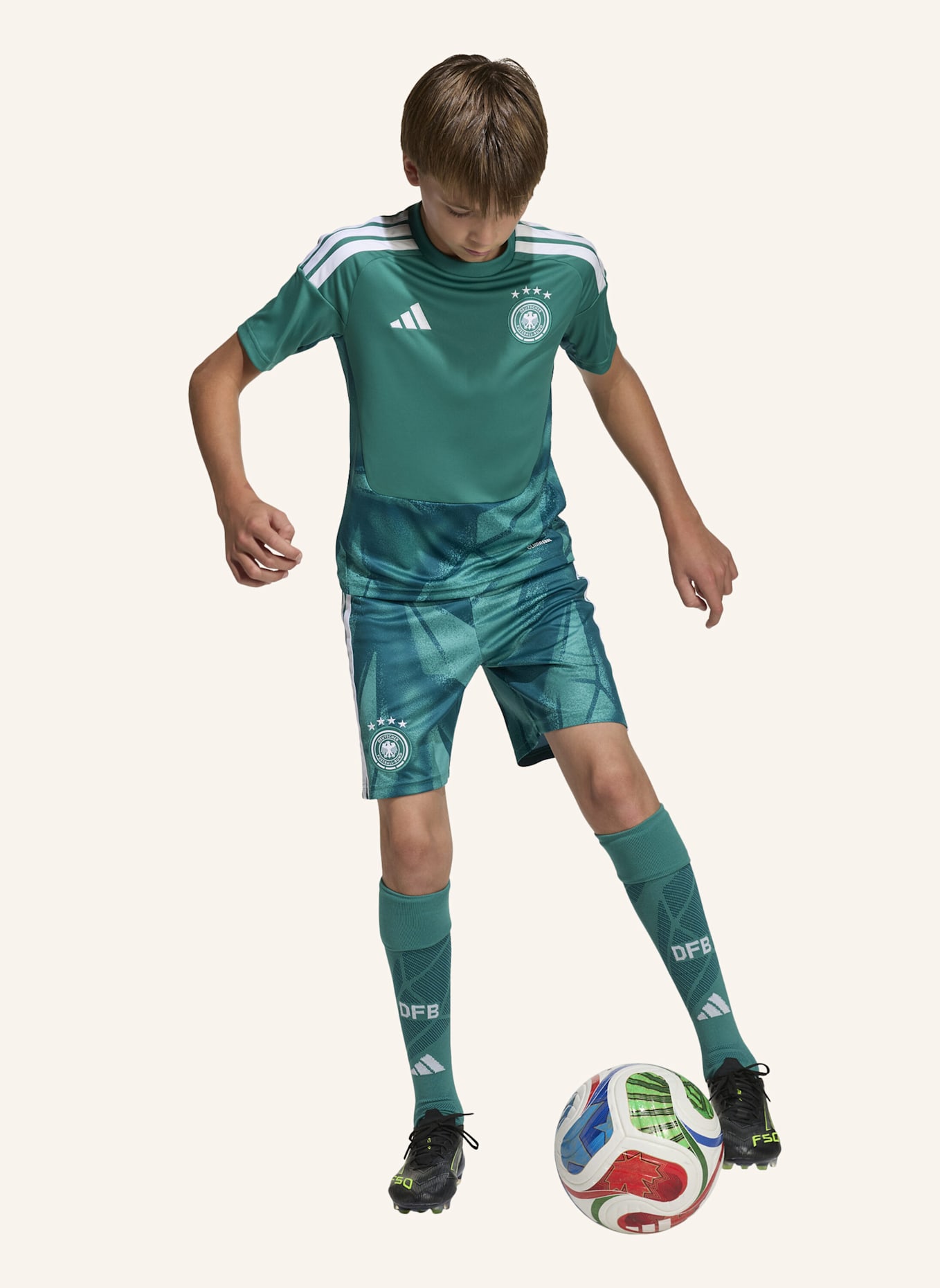 adidas DEUTSCHLAND 26 TORWART-HEIMTRIKOT KIDS: GRÜN