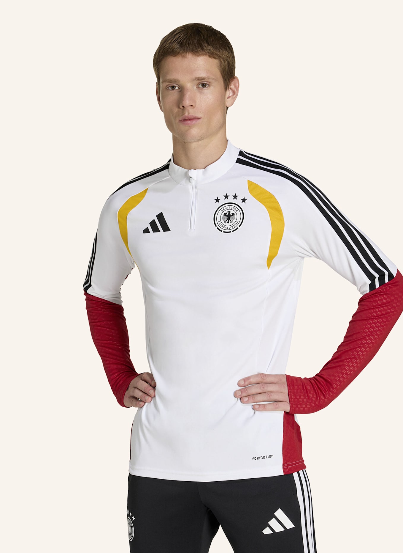adidas DEUTSCHLAND 26 TIRO TRAININGSOBERTEIL: WEISS