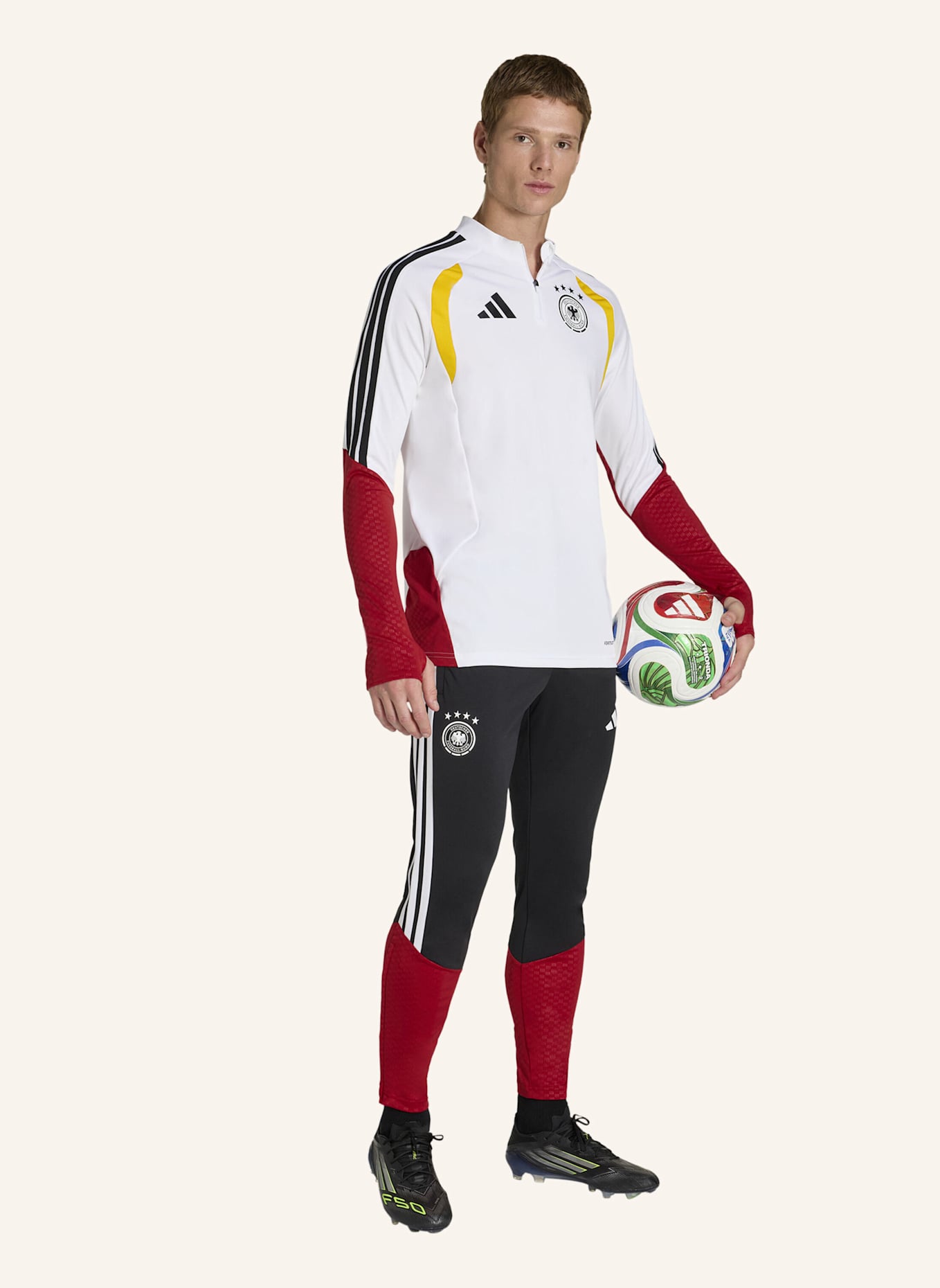 adidas DEUTSCHLAND 26 TIRO TRAININGSOBERTEIL: WEISS