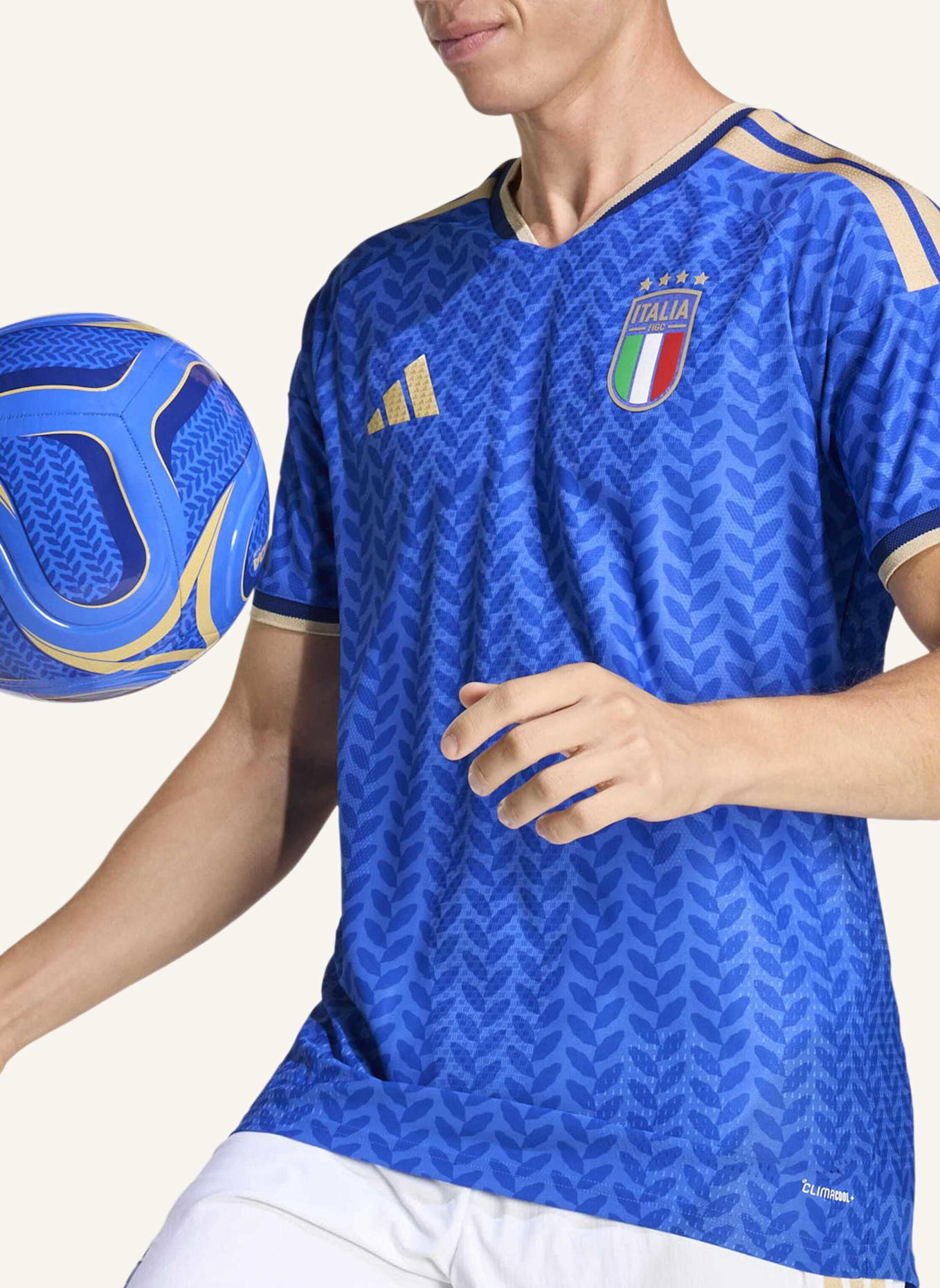 adidas ITALIEN 26 AUTHENTIC HEIMTRIKOT: BLAU