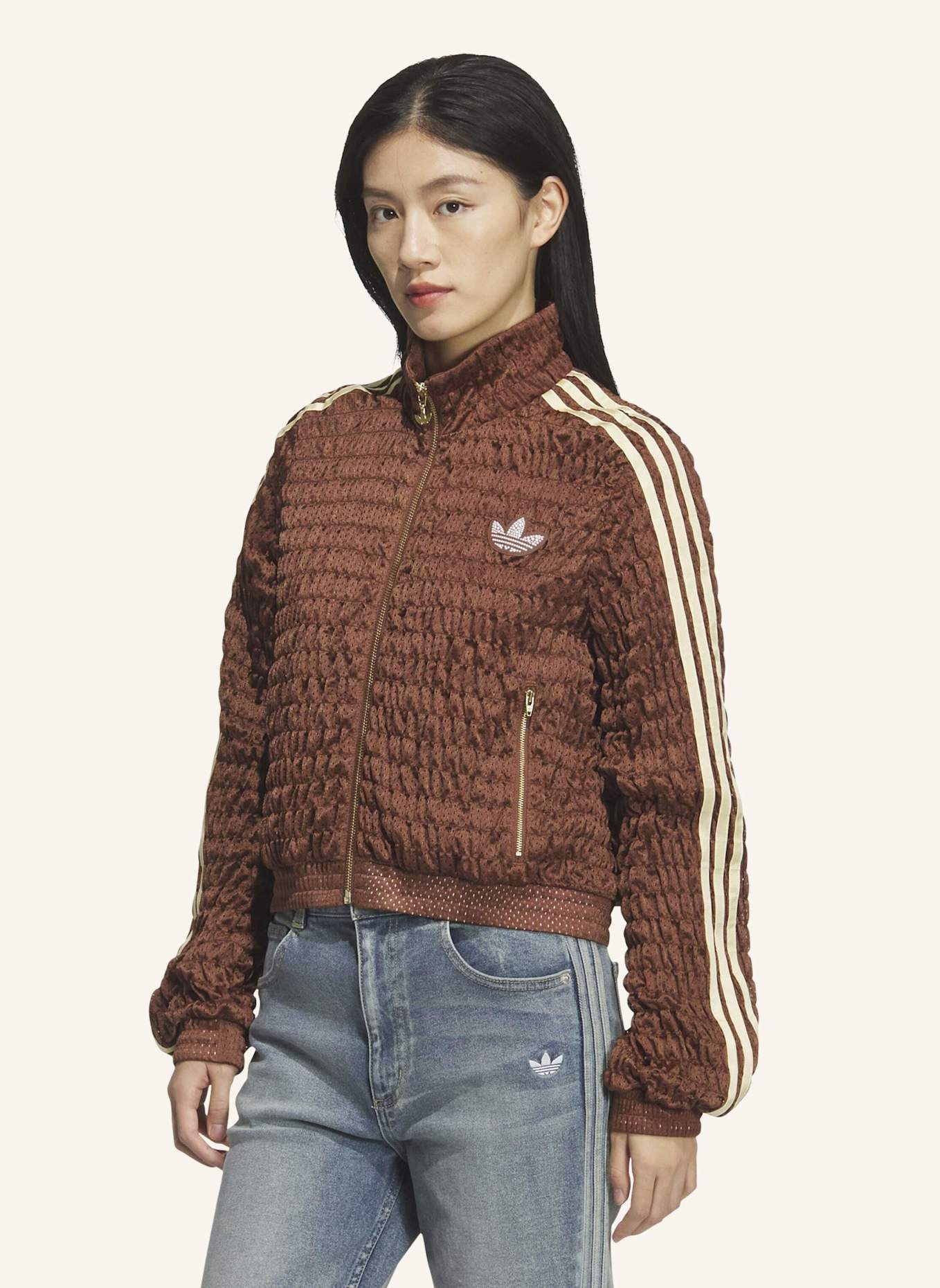 adidas Originals SMOKED TRACK TOP: BRAUN