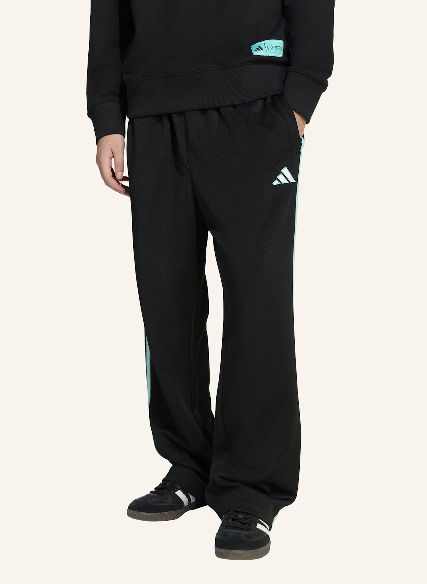 adidas MERCEDES - AMG PETRONAS FORMULA ONE TEAM LAS VEGAS TRAININGSHOSE HERREN: SCHWARZ/ WEISS
