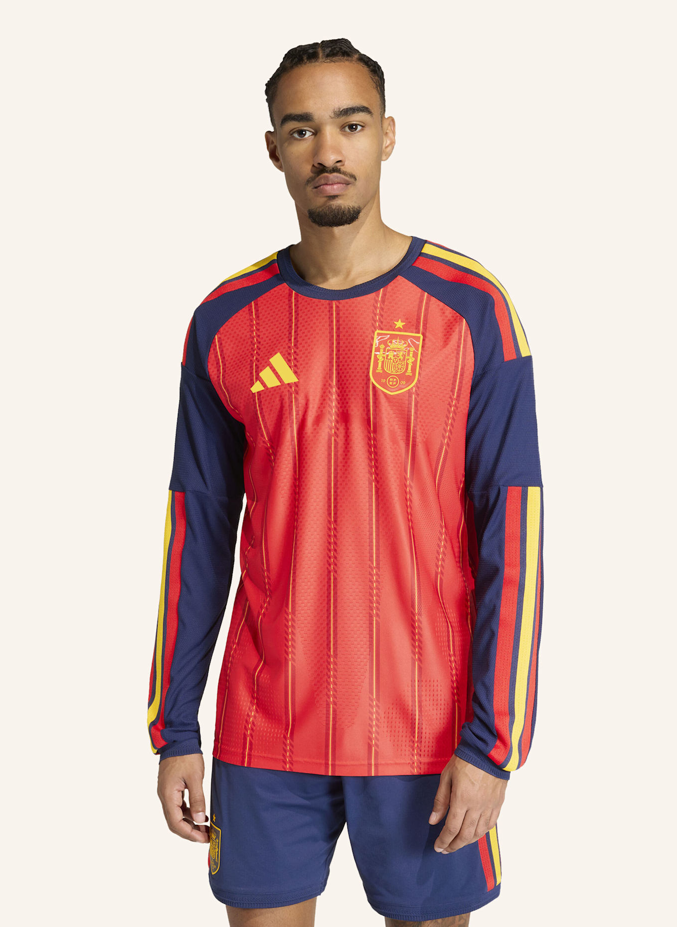 adidas SPANIEN 26 HOME AUTHENTIC LANGÄRMELIGES TRIKOT: ROT