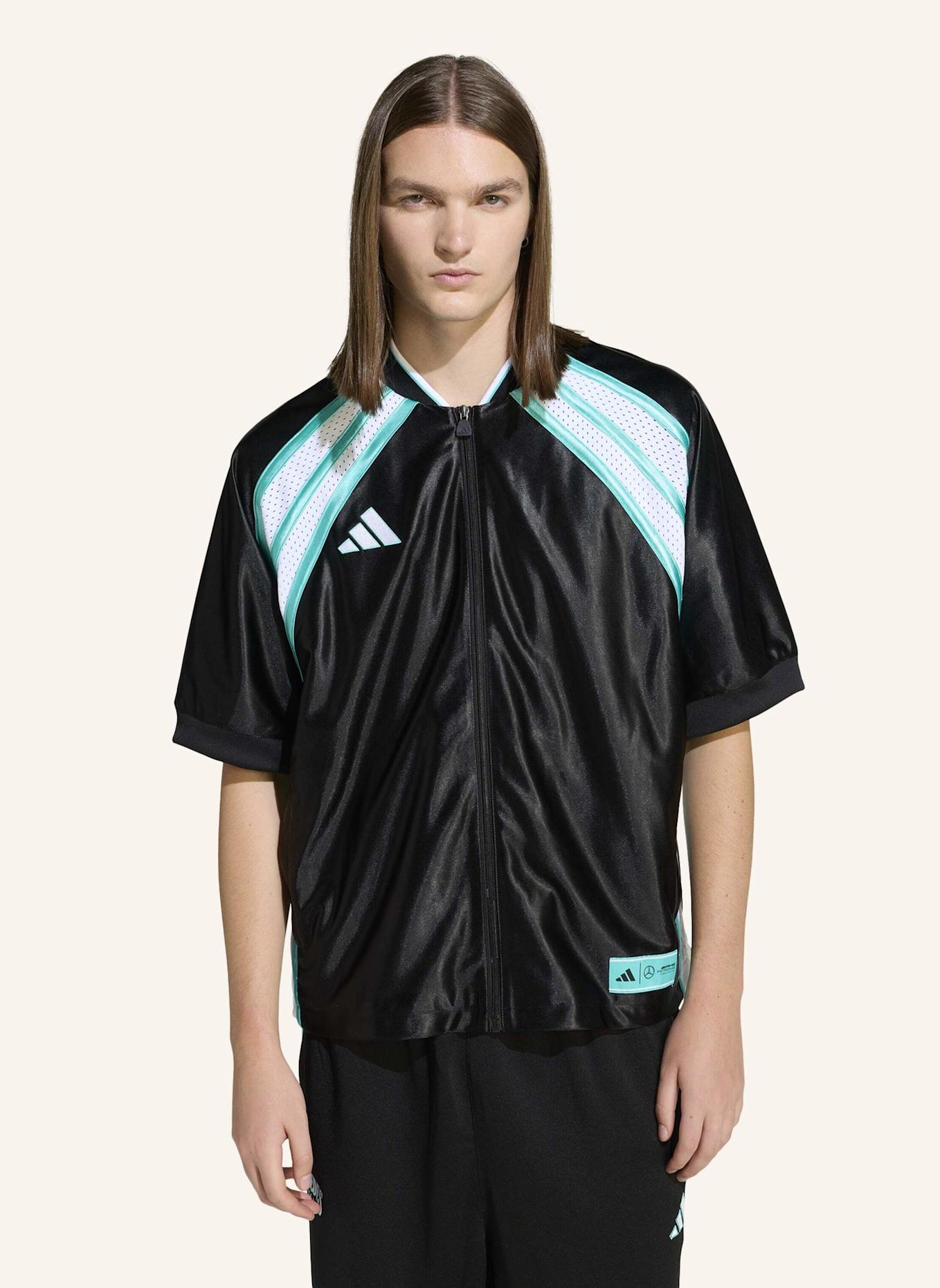 adidas MERCEDES – AMG PETRONAS FORMULA ONE TEAM LAS VEGAS BASEBALL SHIRT FÜR HERREN: SCHWARZ/ WEISS