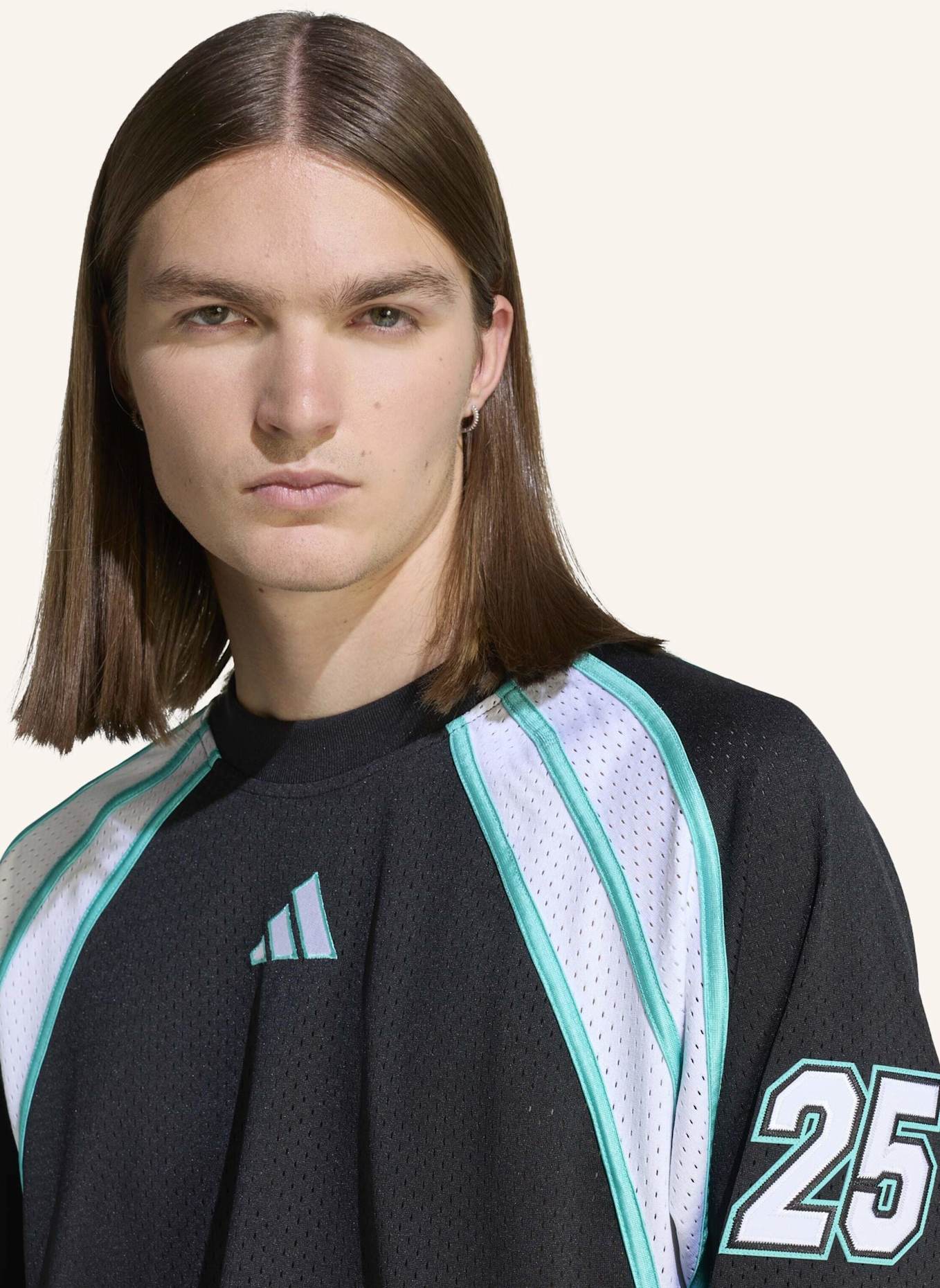 adidas MERCEDES - AMG PETRONAS FORMULA ONE TEAM LAS VEGAS LONGSLEEVE FÜR HERREN: SCHWARZ/ WEISS