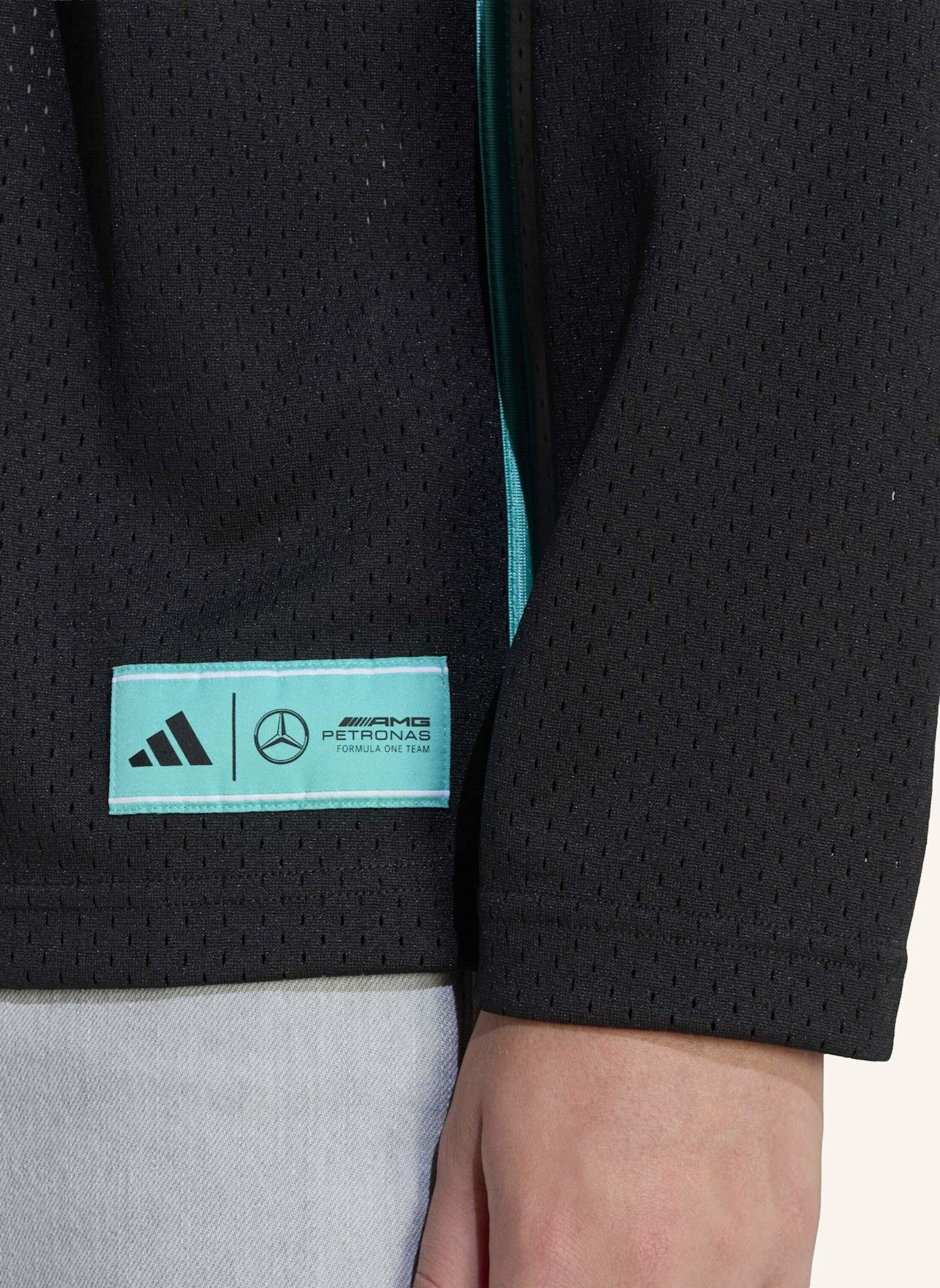 adidas MERCEDES - AMG PETRONAS FORMULA ONE TEAM LAS VEGAS LONGSLEEVE FÜR HERREN: SCHWARZ/ WEISS