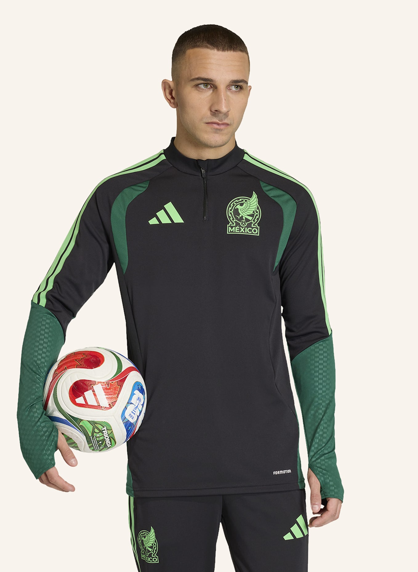 adidas MEXIKO 26 TIRO TRAININGSOBERTEIL: SCHWARZ