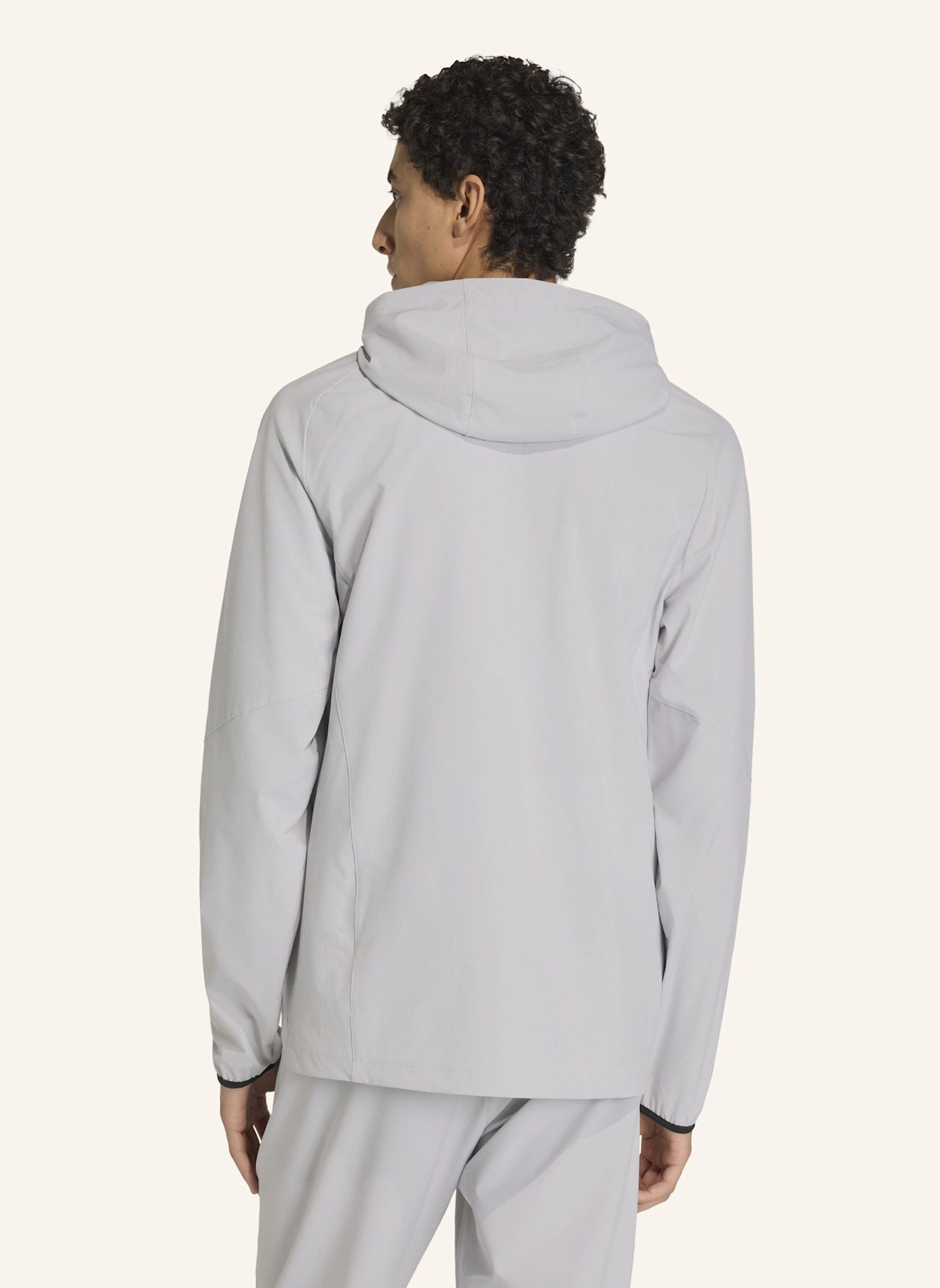adidas ALGERIEN TIRO TECH WINDBREAKER JACKE MIT DURCHGEHENDEM REISSVERSCHLUSS: GRAU