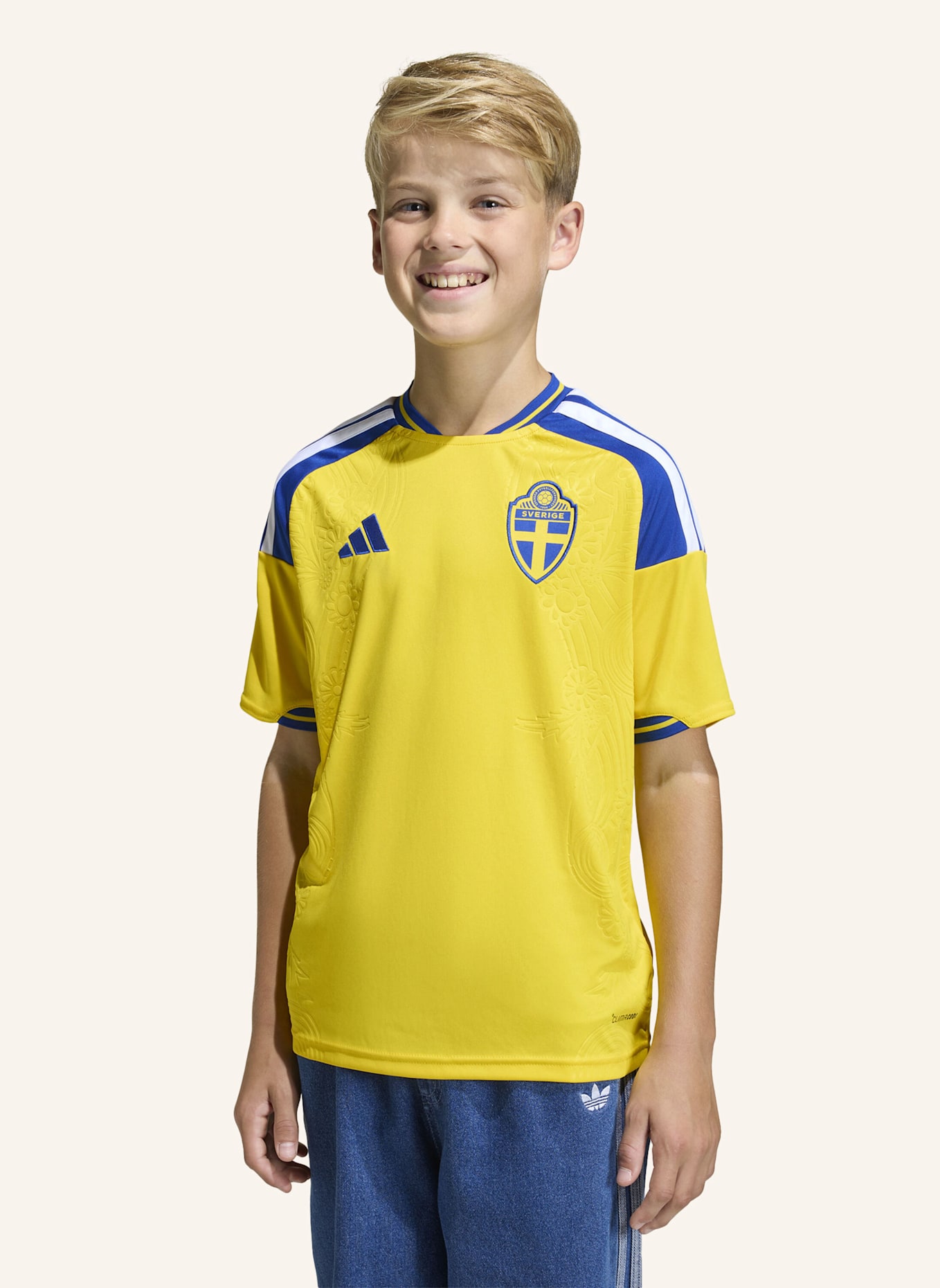 adidas SCHWEDEN 26 KIDS HEIMTRIKOT: GELB