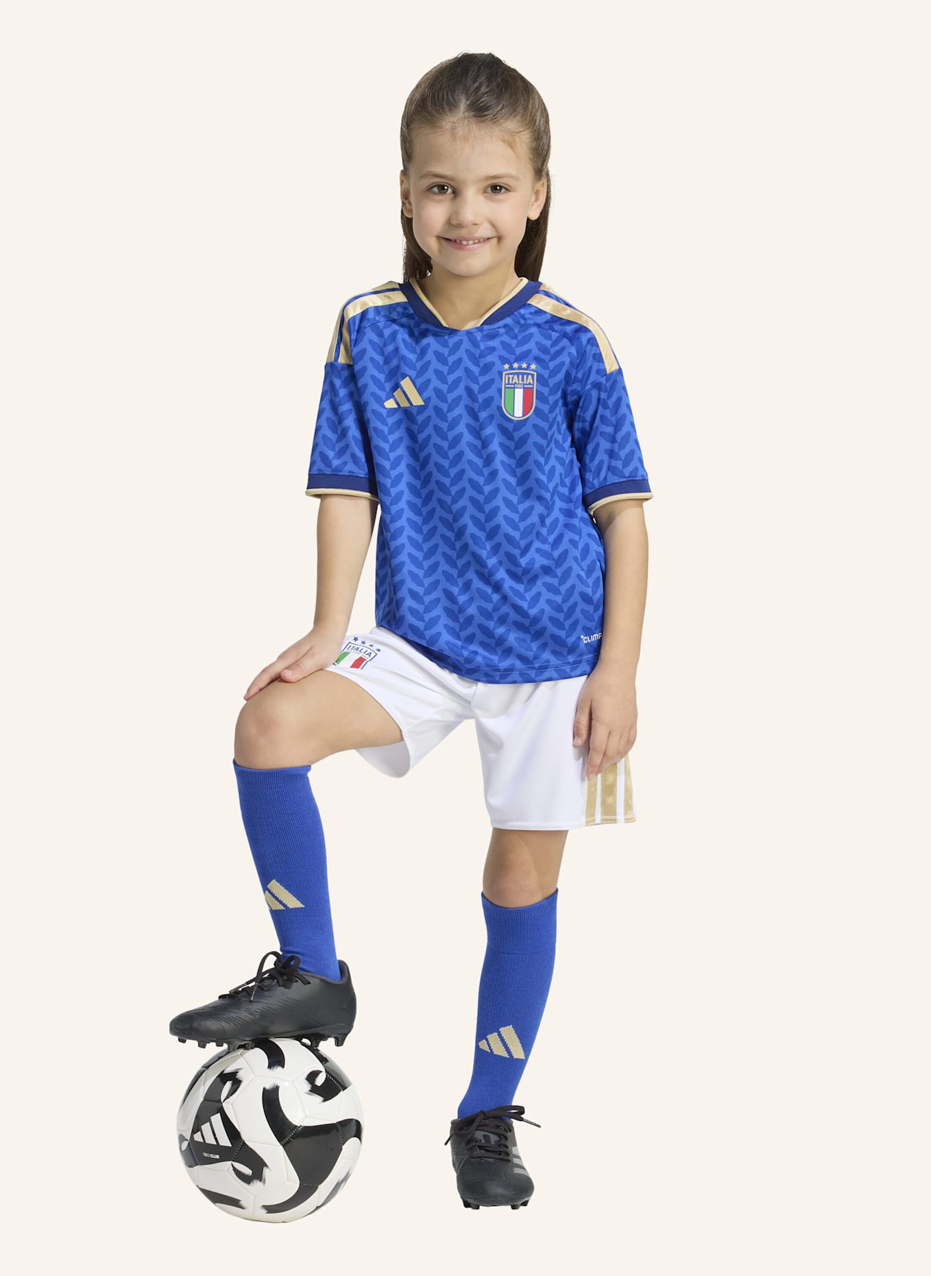 adidas ITALIEN 26 KIDS HEIM-SET: BLAU
