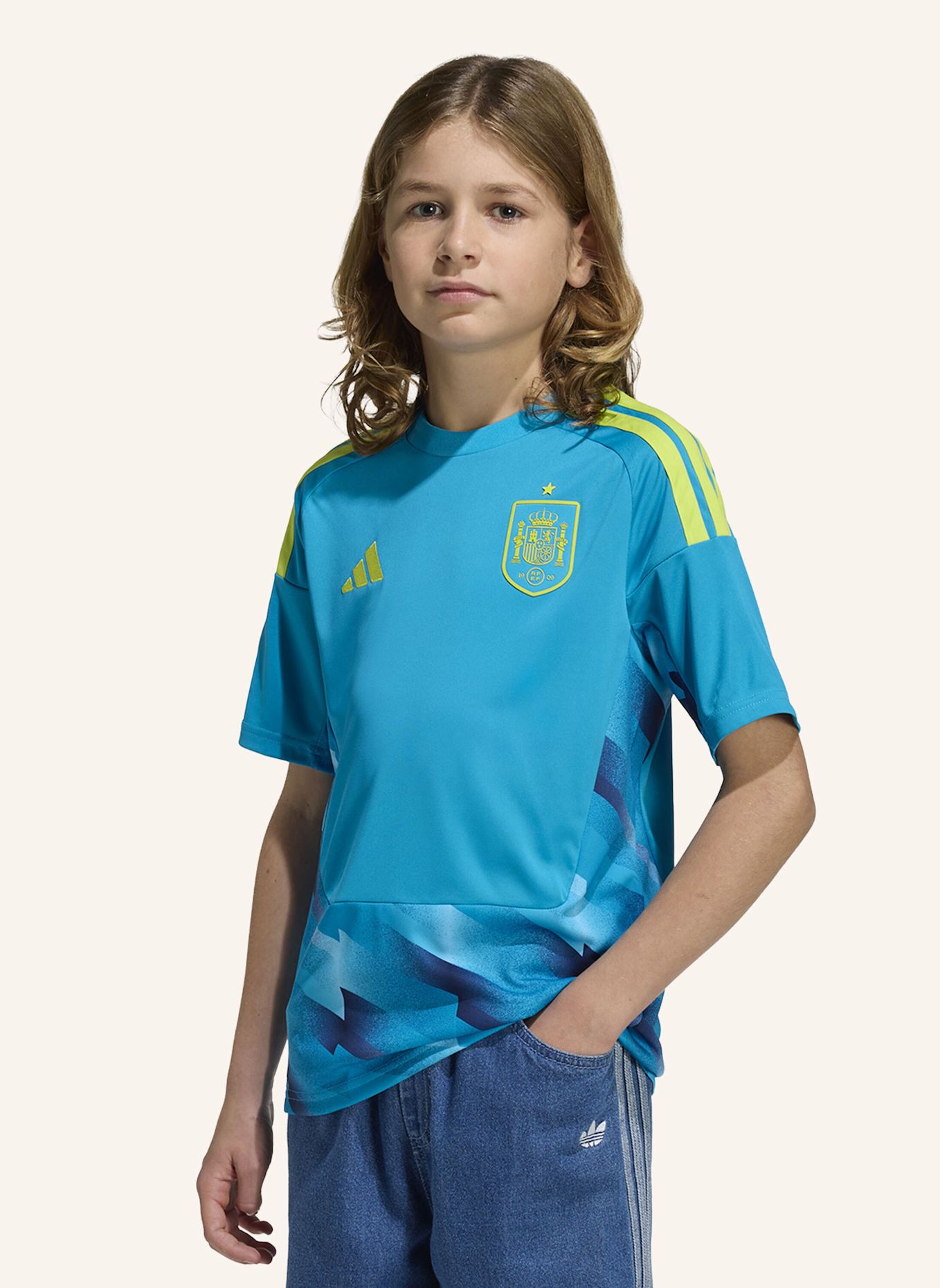 adidas SPANIEN 26 TORWART-HEIMTRIKOT KINDER: BLAU