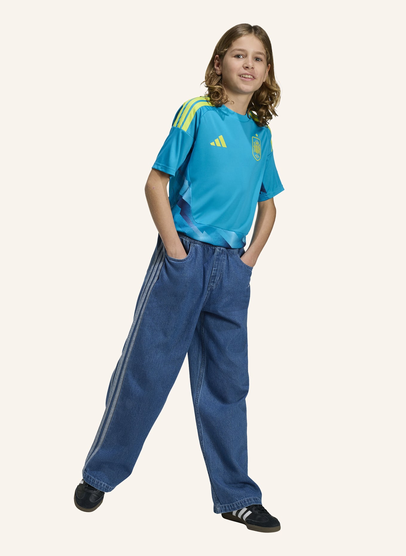 adidas SPANIEN 26 TORWART-HEIMTRIKOT KINDER: BLAU