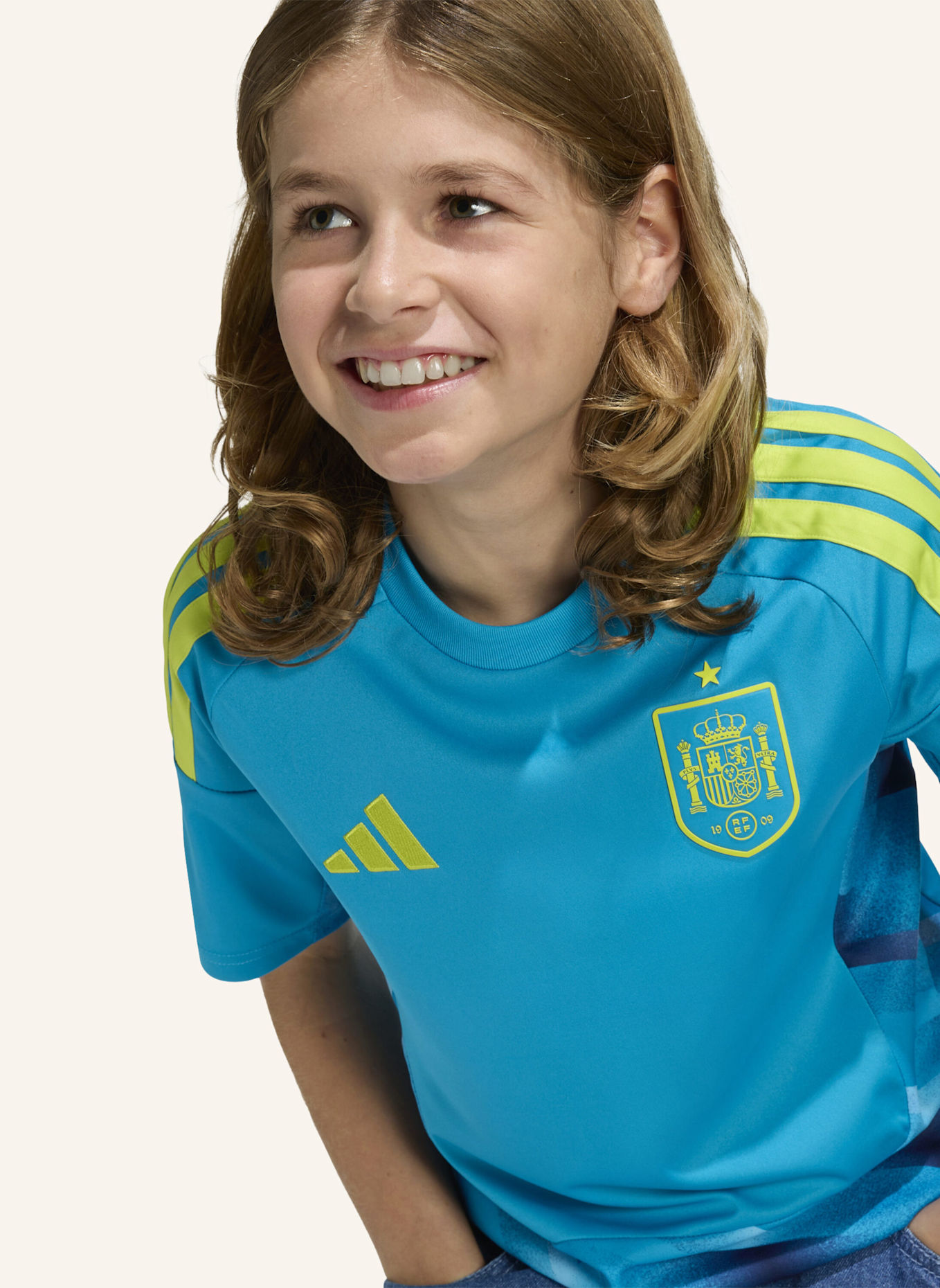 adidas SPANIEN 26 TORWART-HEIMTRIKOT KINDER: BLAU