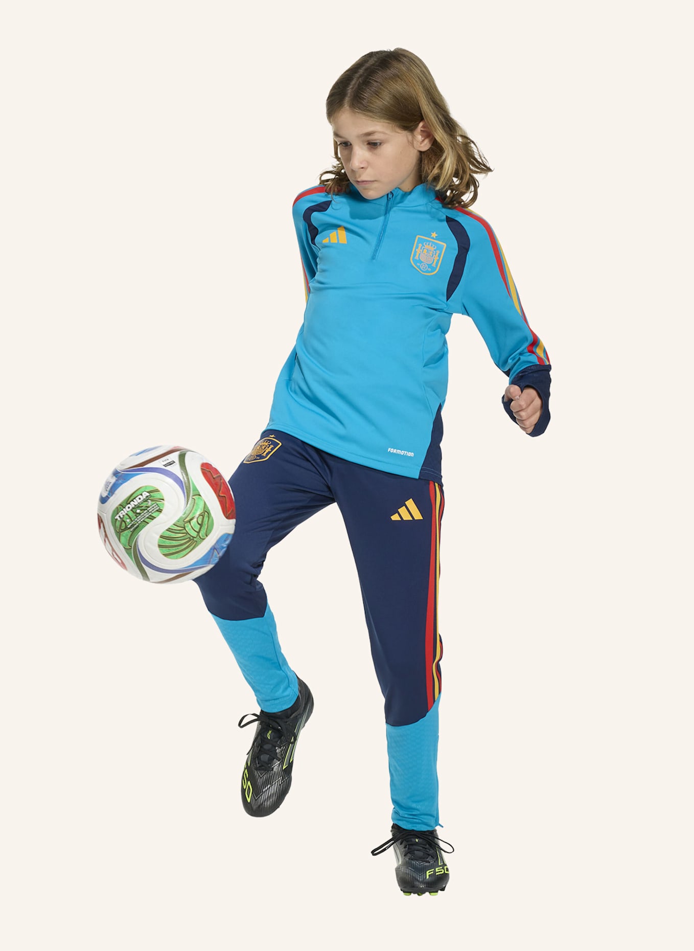 adidas SPAIN 26 TIRO TRAINING KIDS HOSE: BLAU