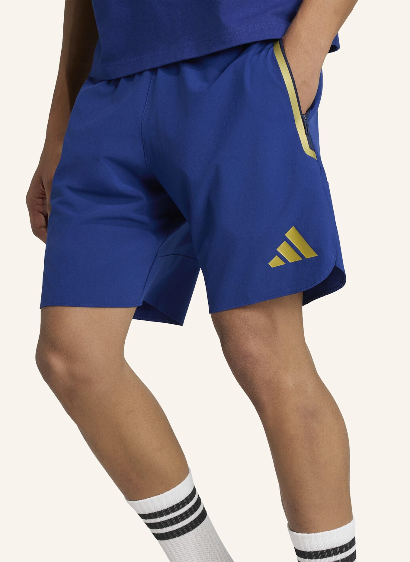 adidas ITALIEN TIRO REISESHORTS: BLAU