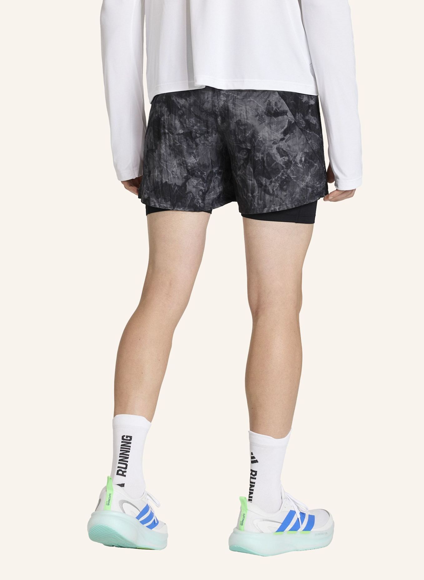 adidas ADI365 SPRAY DYE 2IN1 SHORTS: GRAU