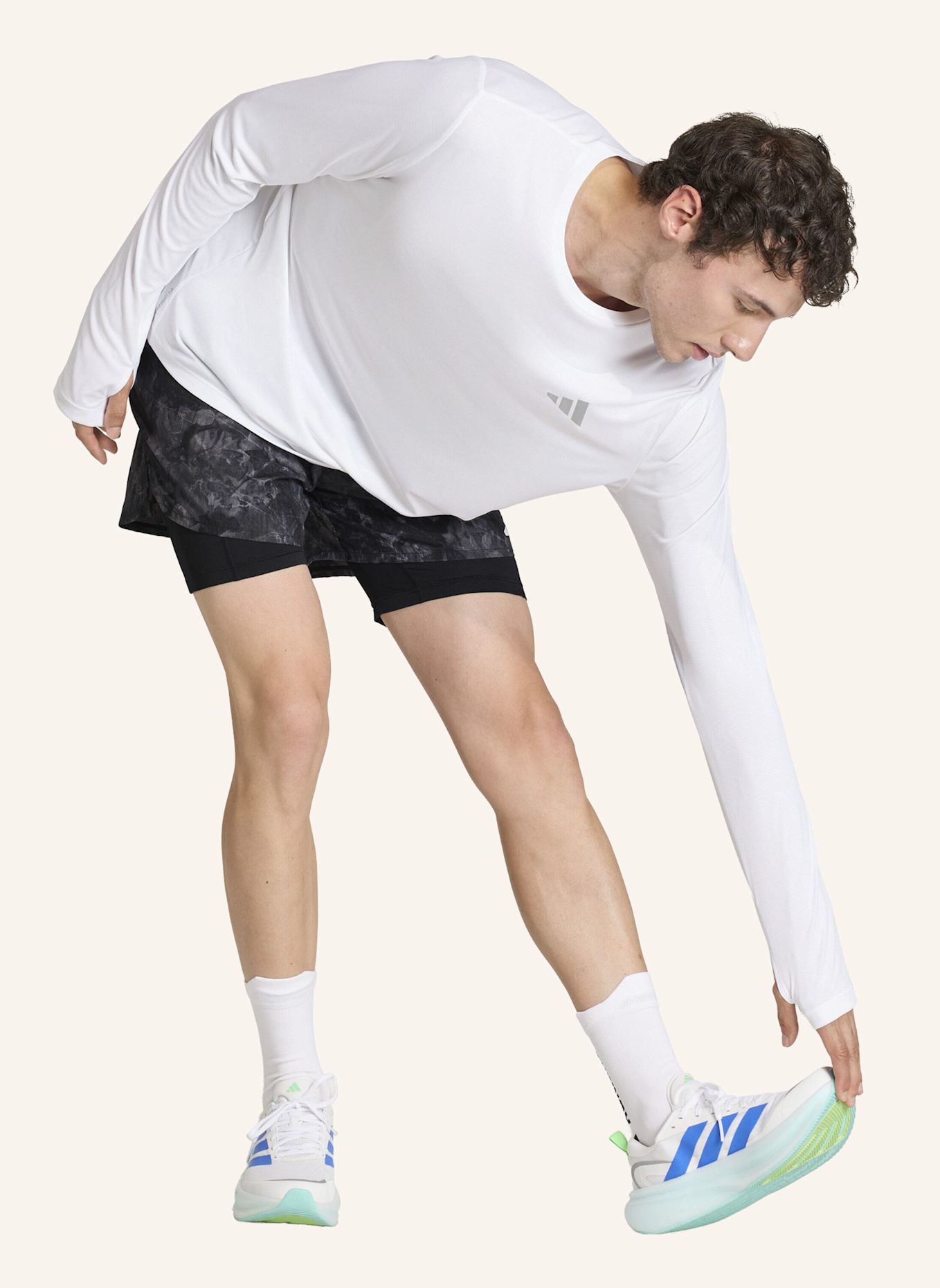 adidas ADI365 SPRAY DYE 2IN1 SHORTS: GRAU
