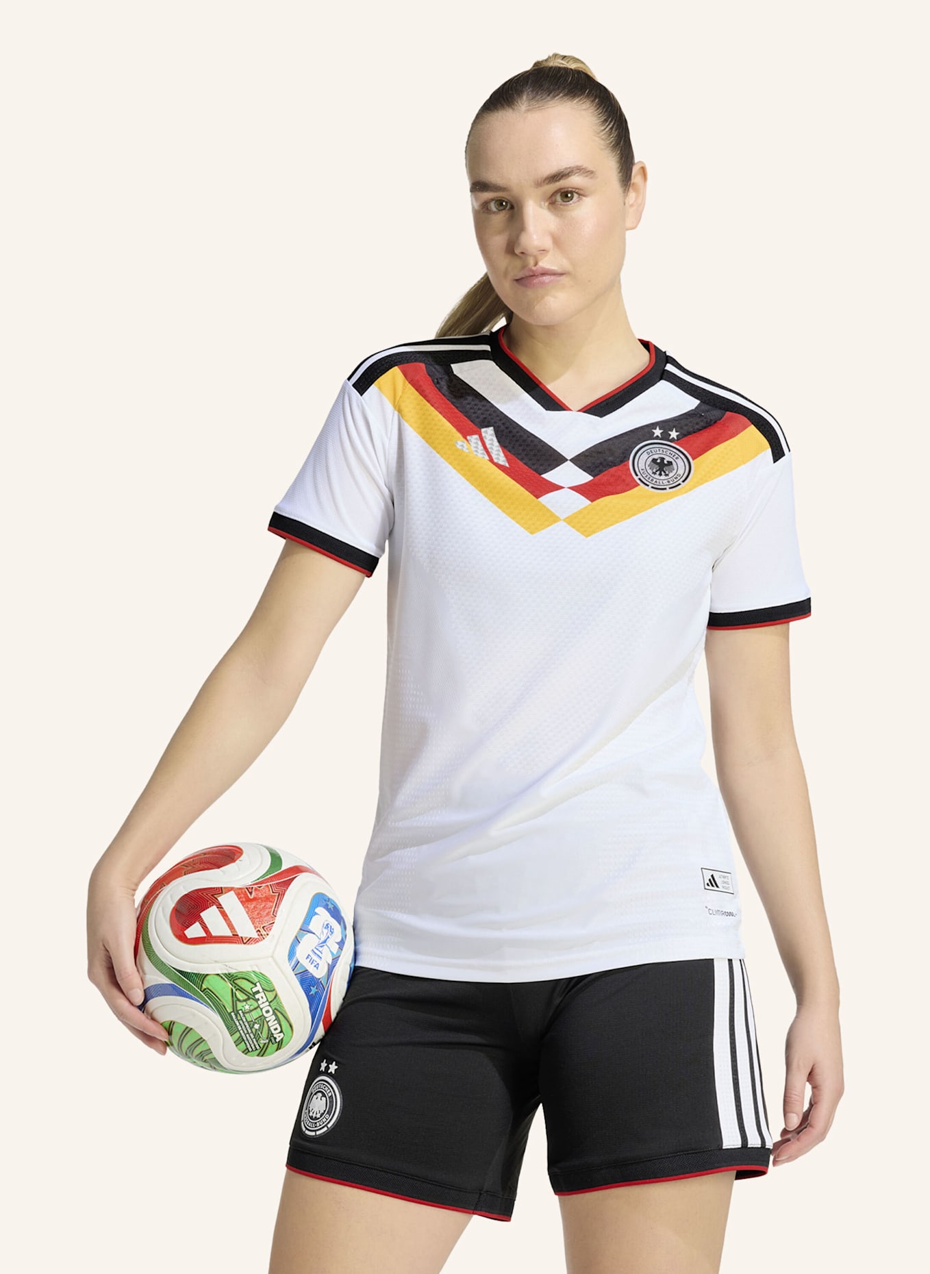 adidas DEUTSCHLAND 26 AUTHENTIC HEIMTRIKOT FRAUENTEAM: WEISS