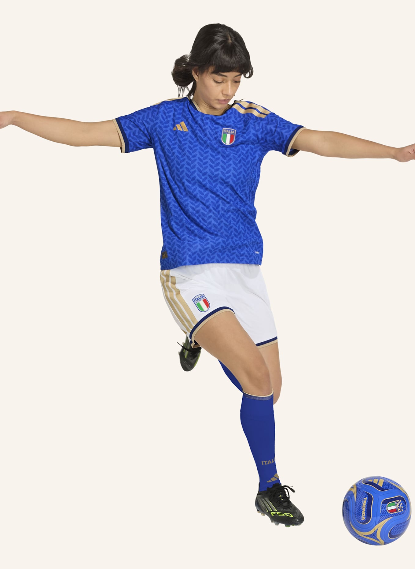 adidas ITALIEN 26 AUTHENTIC HEIMTRIKOT FRAUENTEAM: BLAU