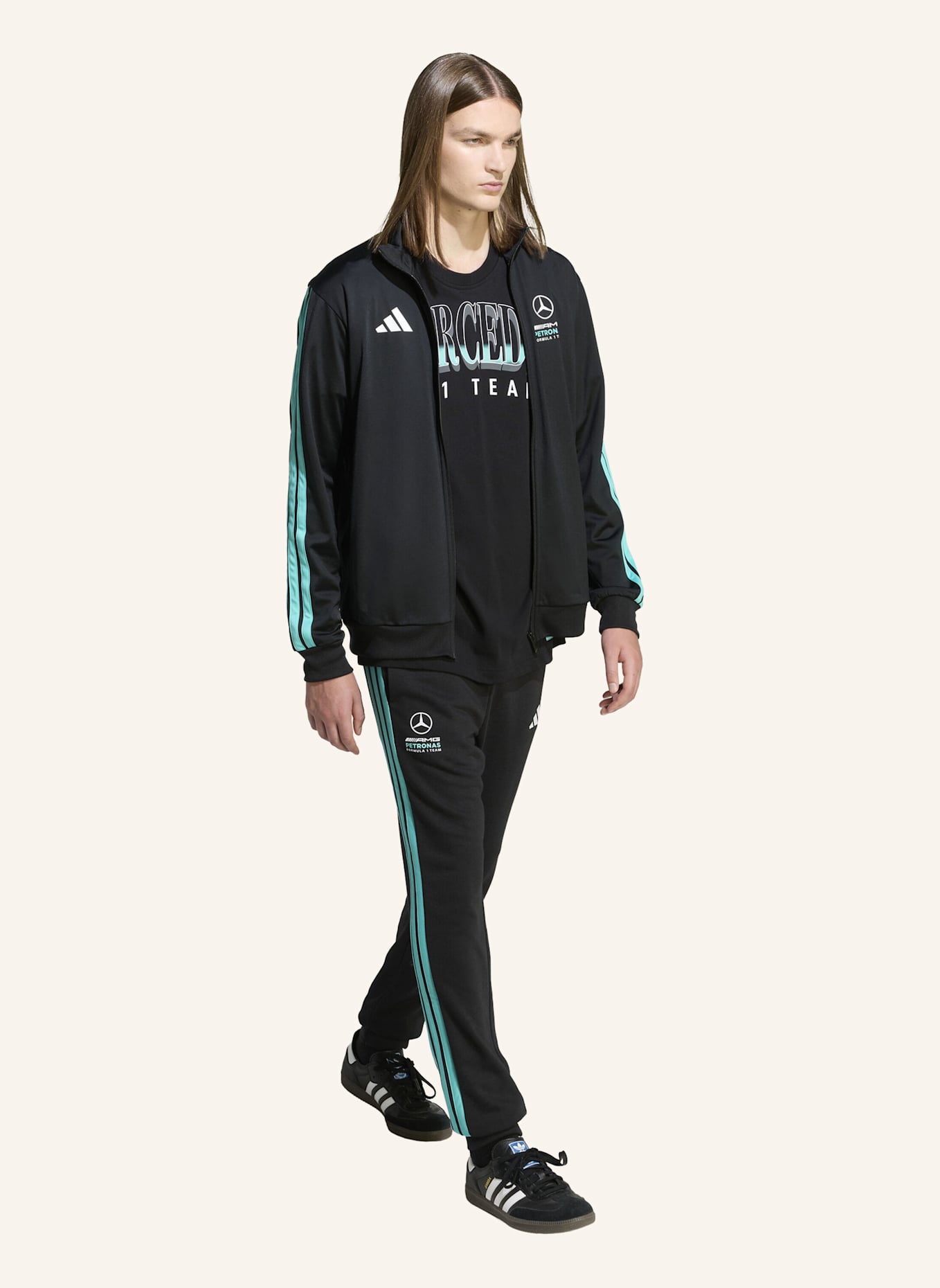 adidas MERCEDES - AMG PETRONAS FORMULA 1 TEAM DNA TRAININGSJACKE: SCHWARZ