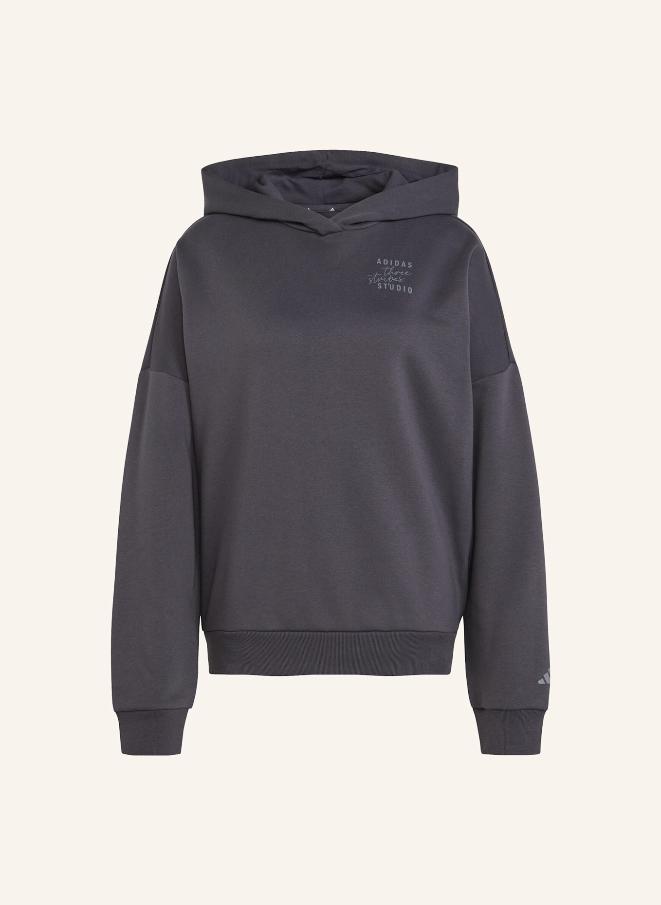 adidas 3-STREIFEN STUDIO HOODIE: LILA