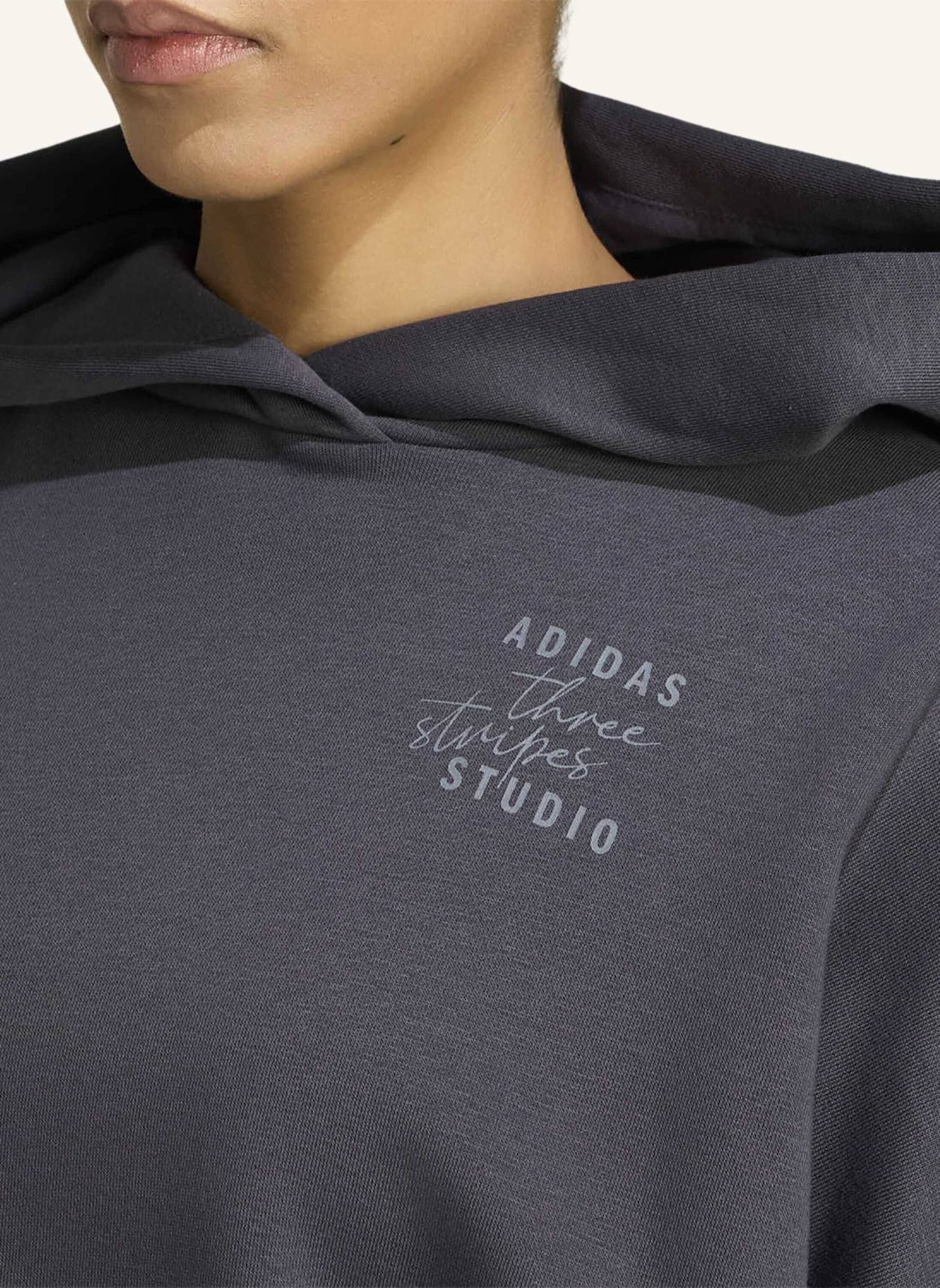 adidas 3-STREIFEN STUDIO HOODIE: LILA