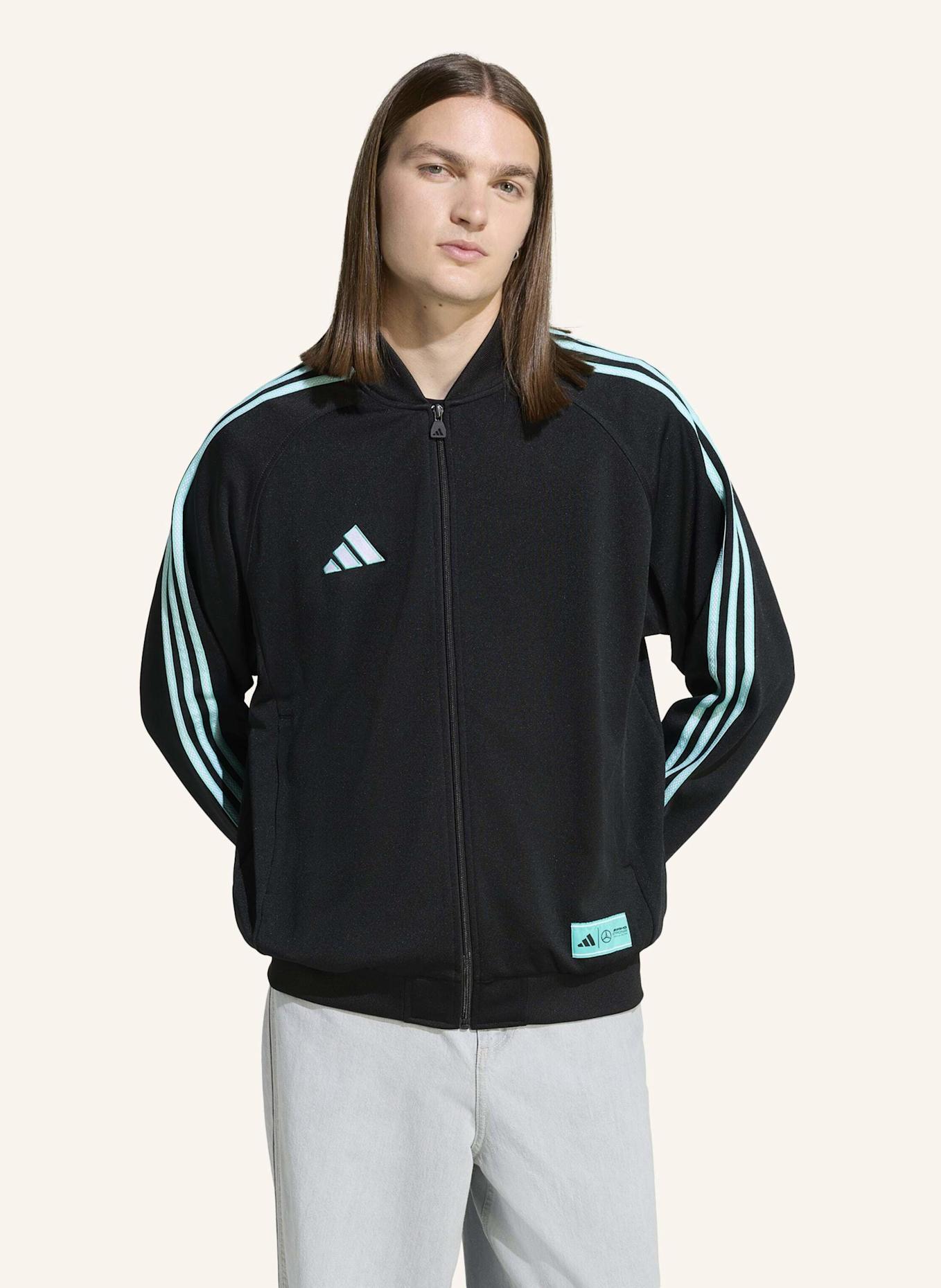 adidas MERCEDES - AMG PETRONAS FORMULA ONE TEAM LAS VEGAS TRACK TOP FÜR HERREN: SCHWARZ/ WEISS