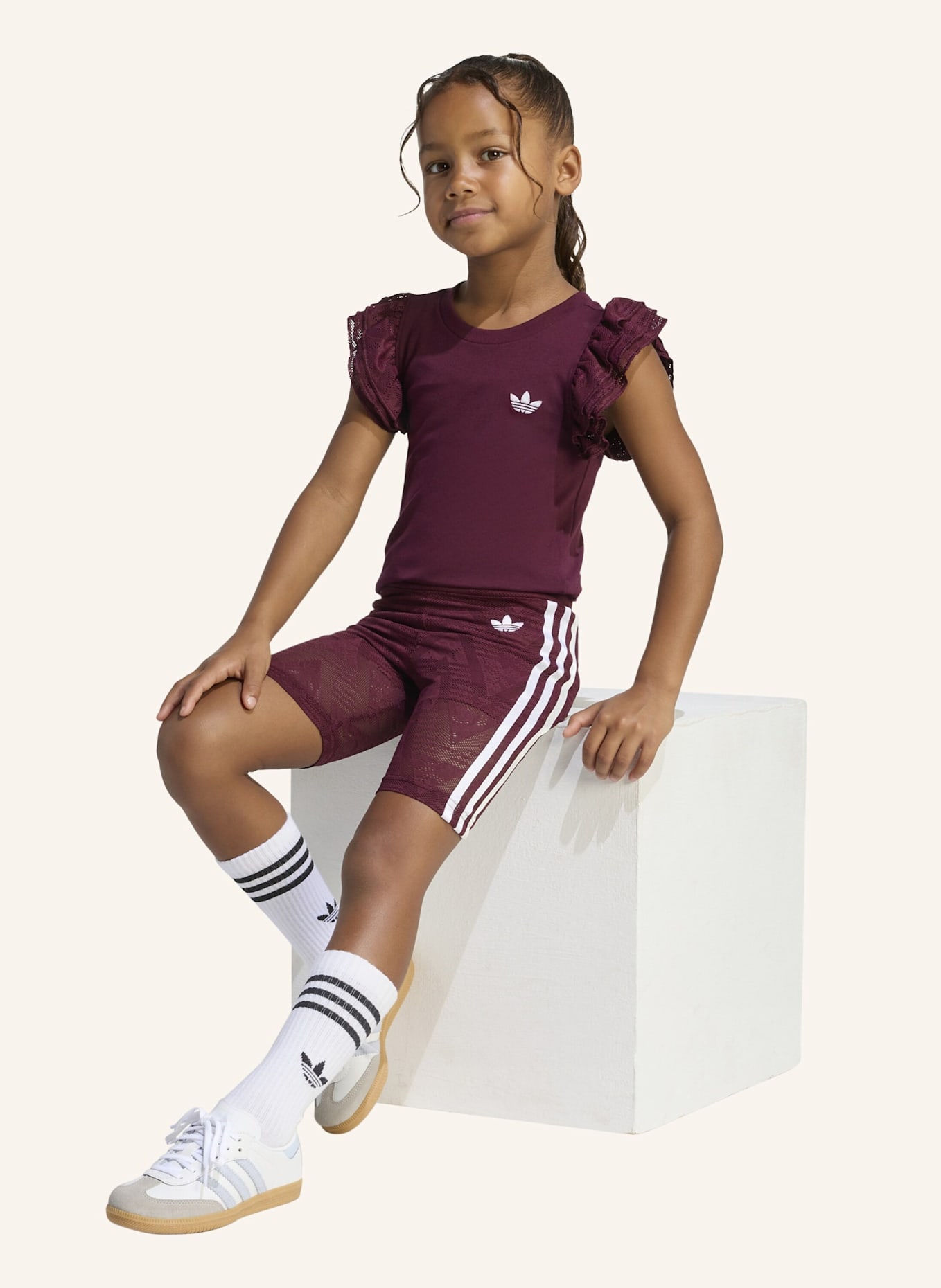 adidas Originals KURZES AOP CYCLING T-SHIRT-SET: ROT