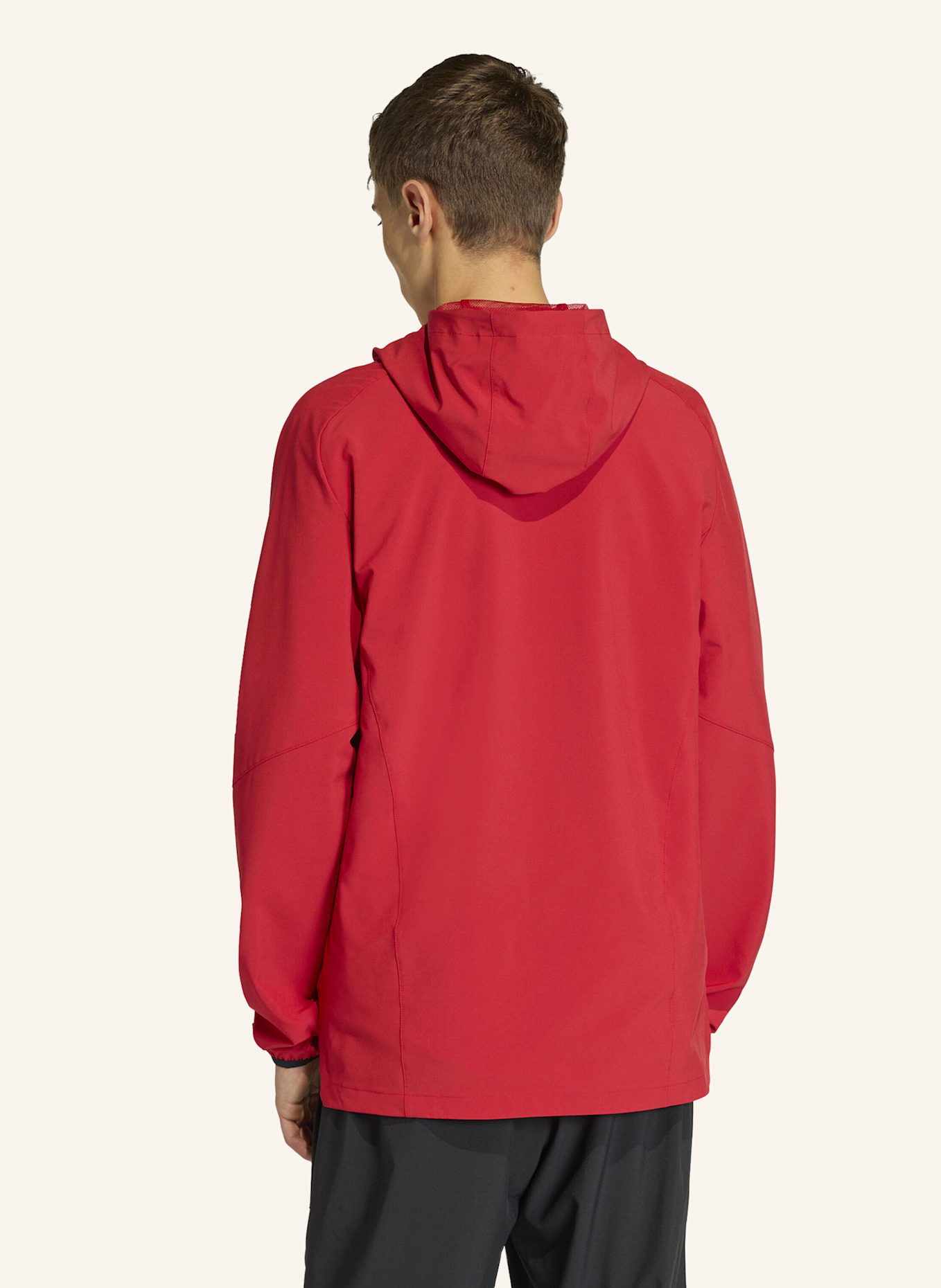 adidas BELGIEN TIRO TECH WINDBREAKER MIT DURCHGEHENDEM REISSVERSCHLUSS: ROT