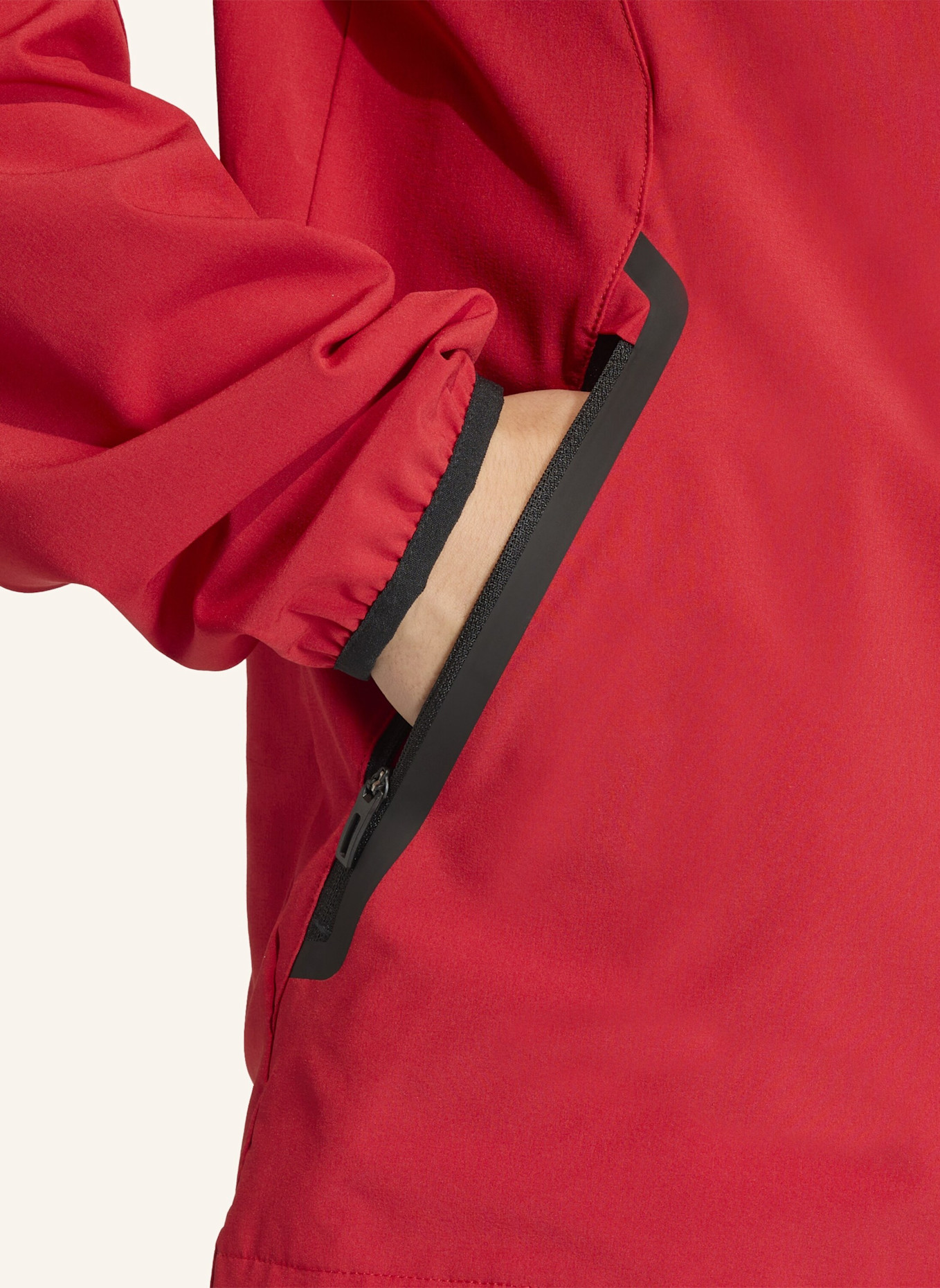 adidas BELGIEN TIRO TECH WINDBREAKER MIT DURCHGEHENDEM REISSVERSCHLUSS: ROT