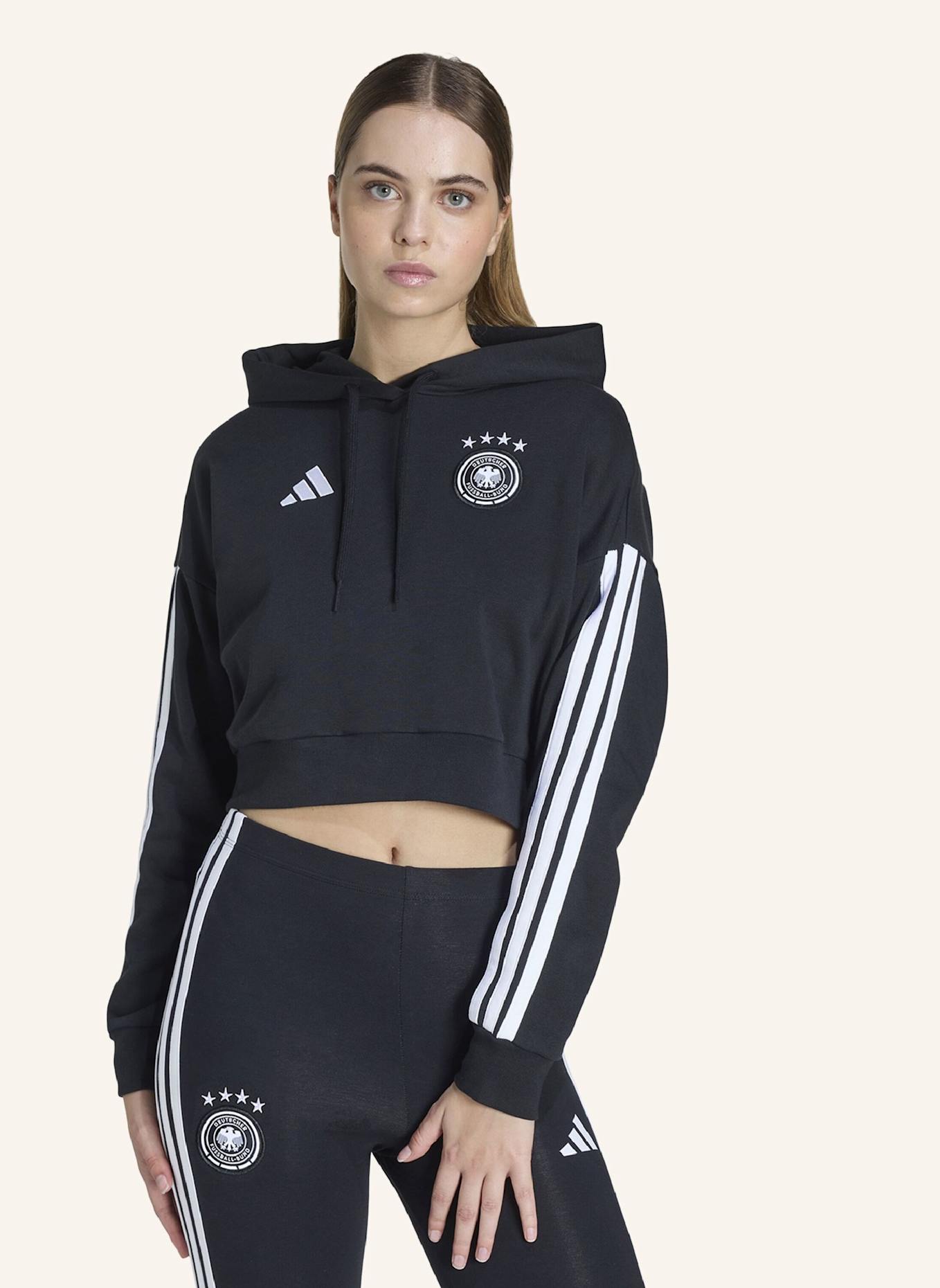 adidas DEUTSCHLAND DNA HOODIE: SCHWARZ