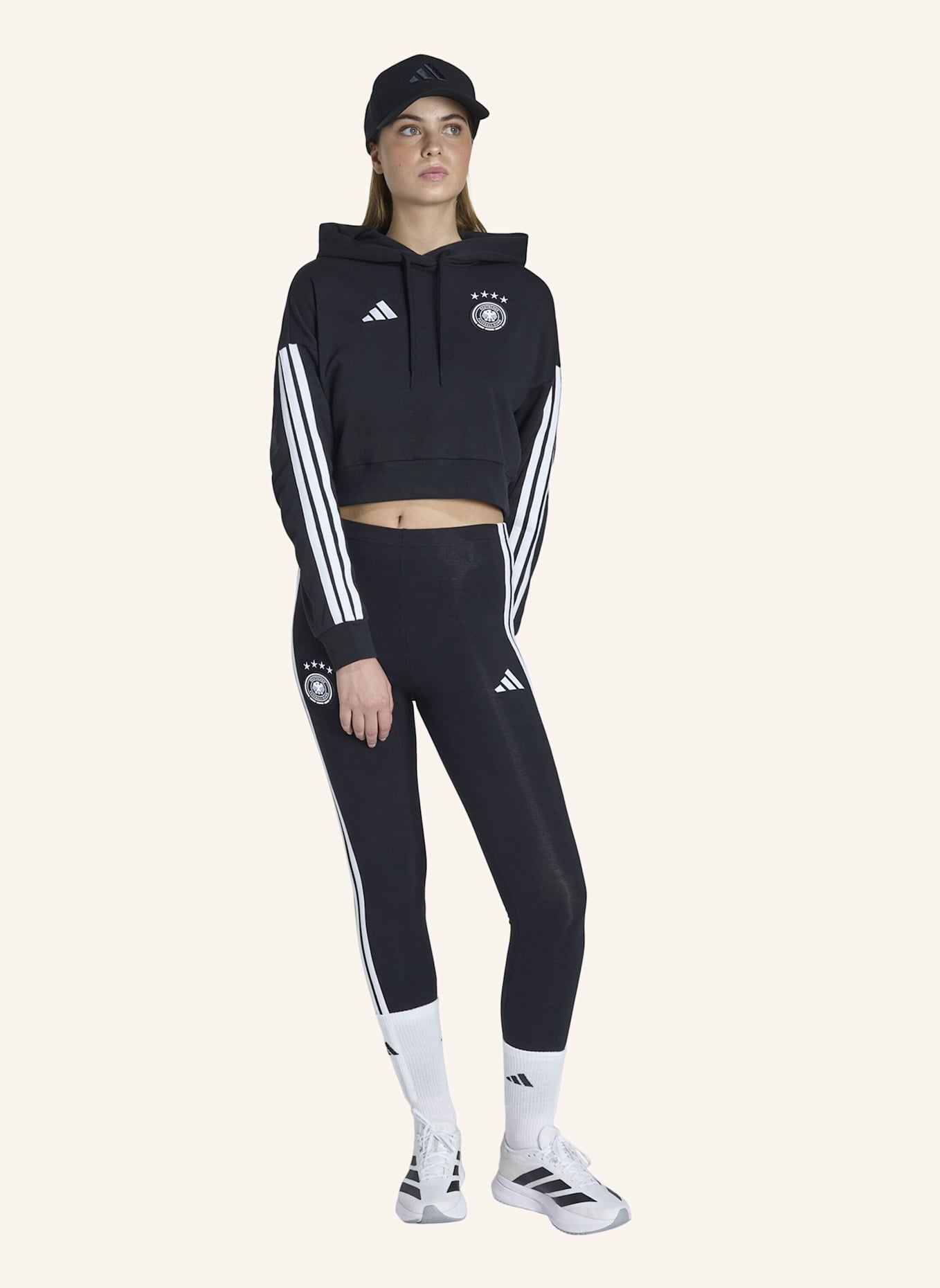 adidas DEUTSCHLAND DNA HOODIE: SCHWARZ
