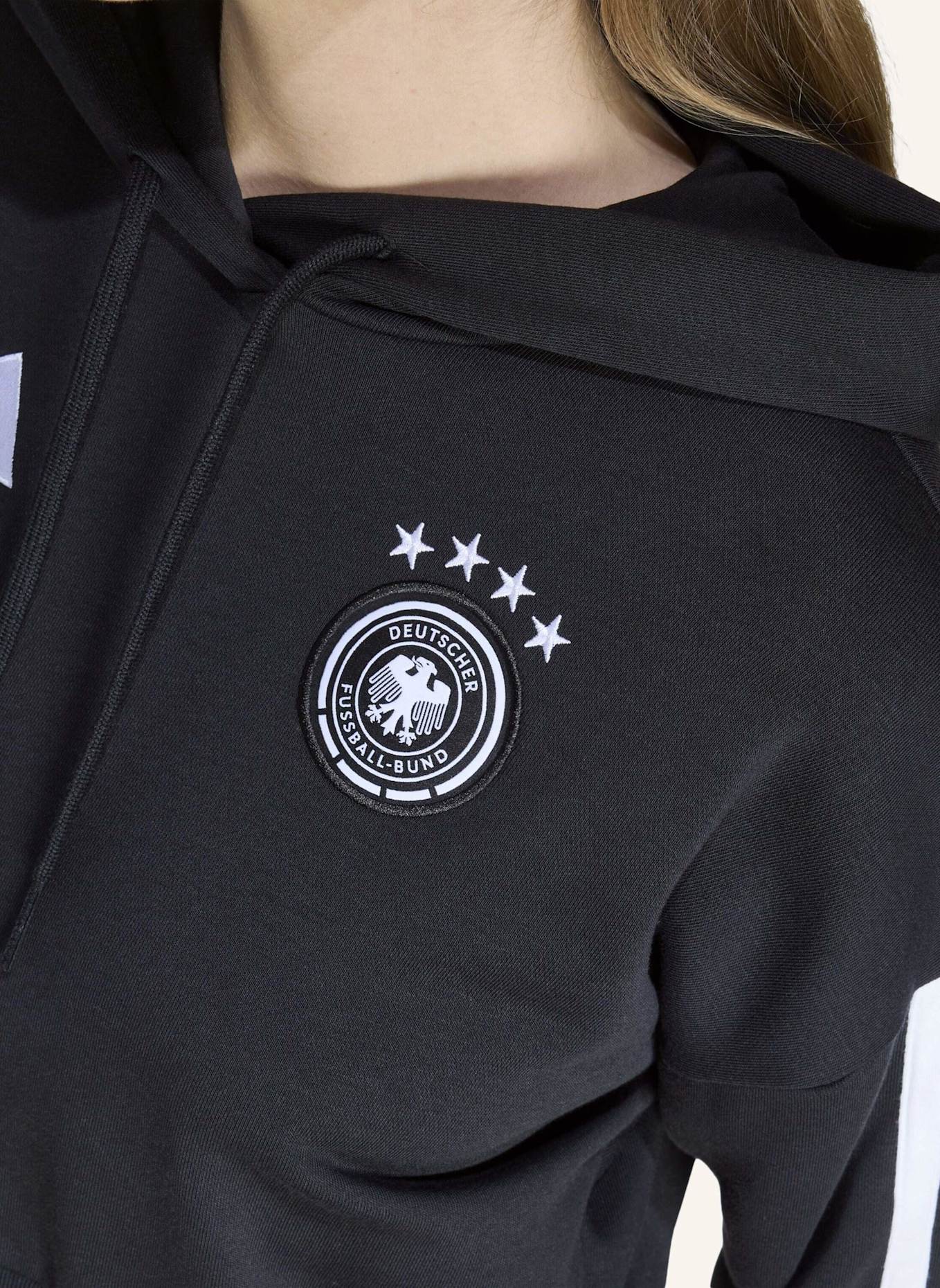 adidas DEUTSCHLAND DNA HOODIE: SCHWARZ